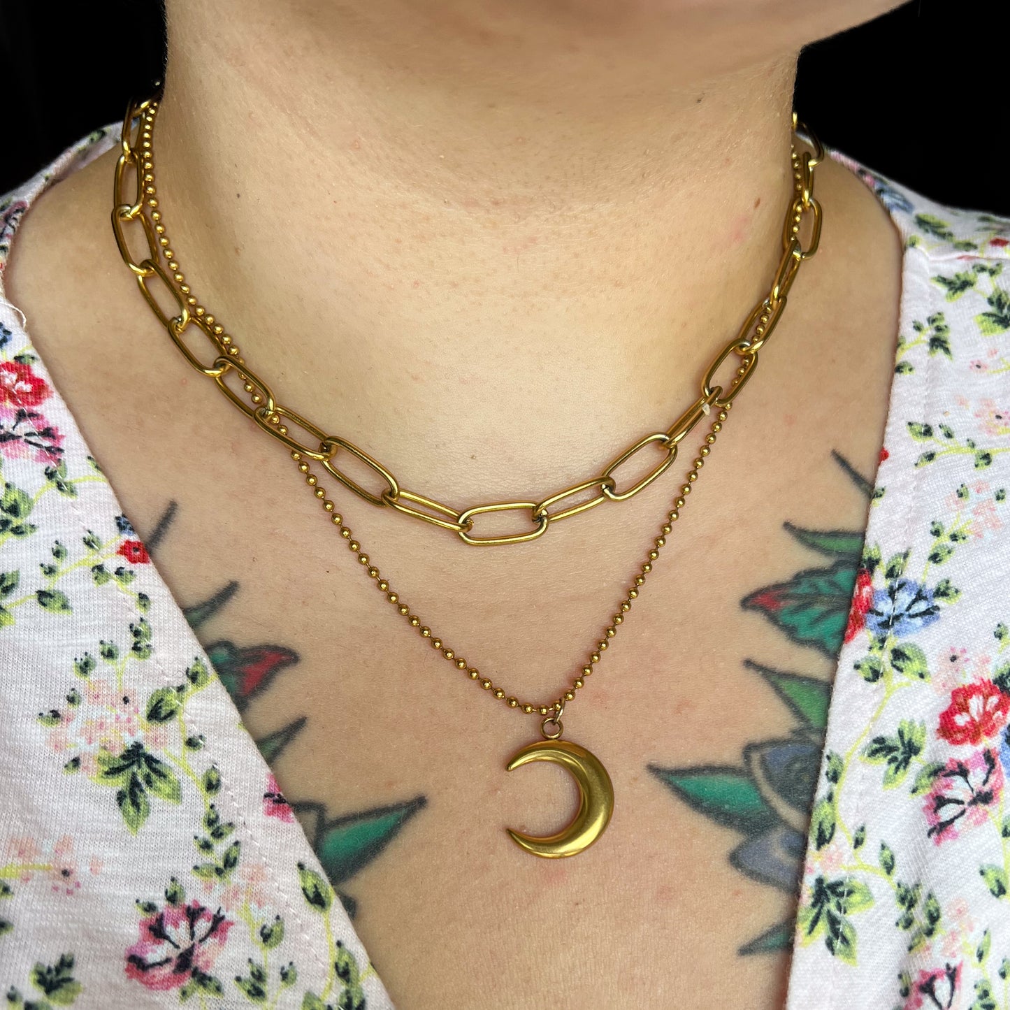 Gold Moon Necklace