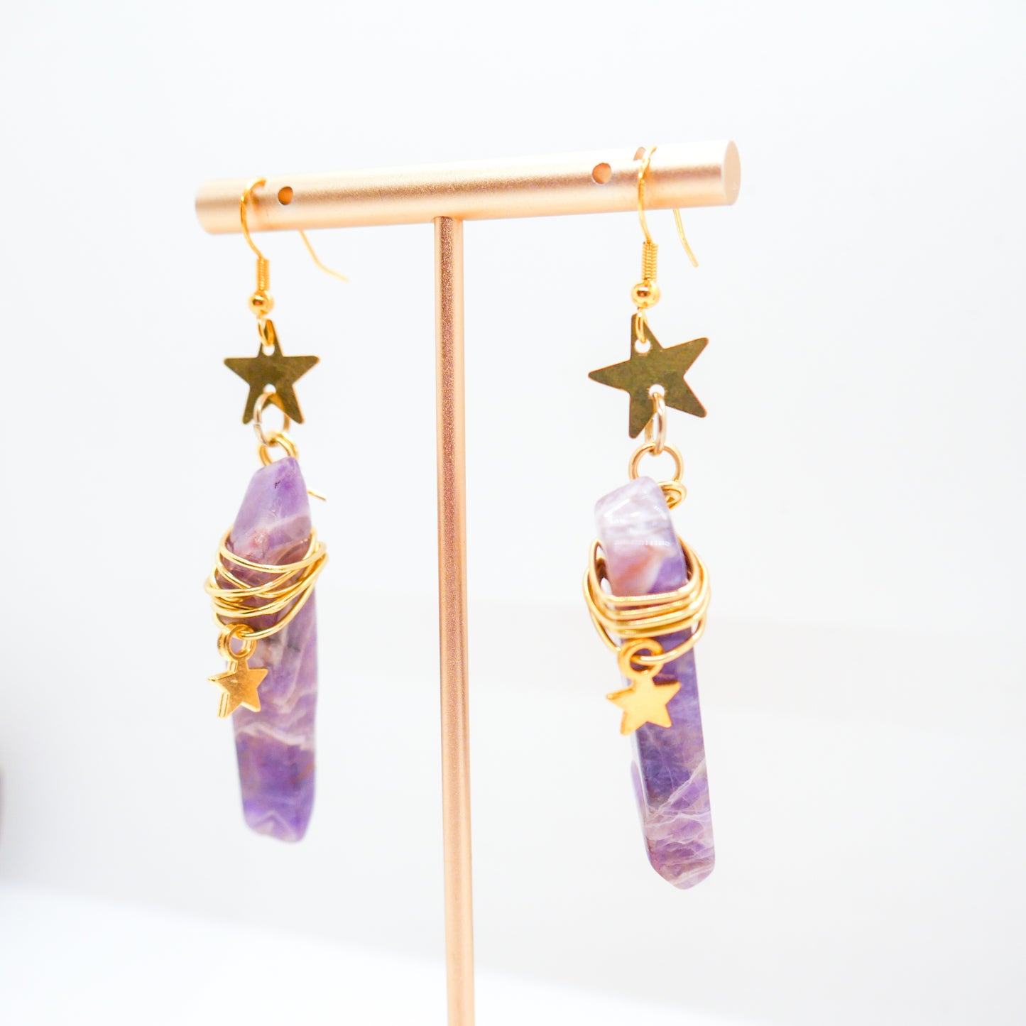 Amethyst Wire Wrapped Earrings