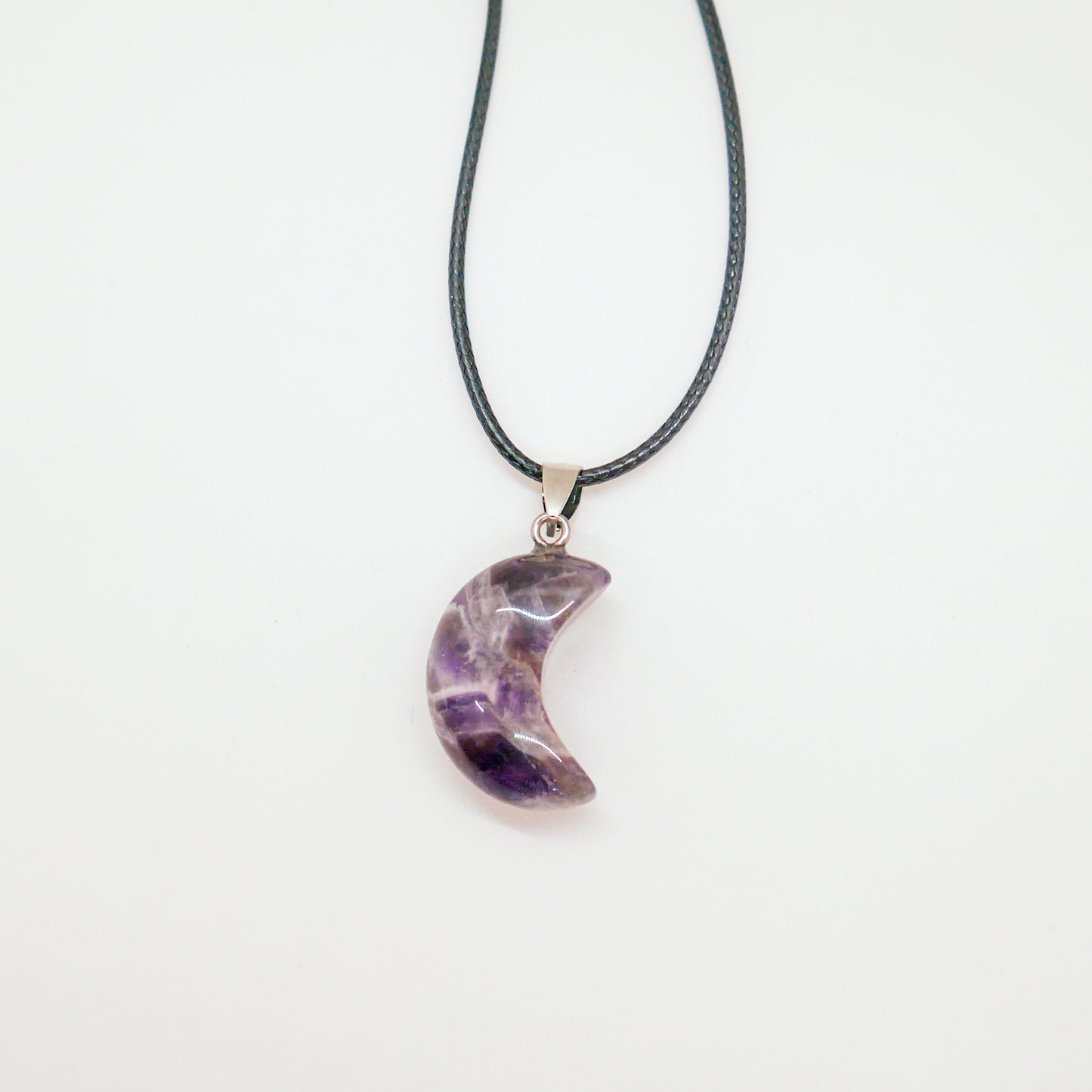 Amethyst Moon Pendant Necklace