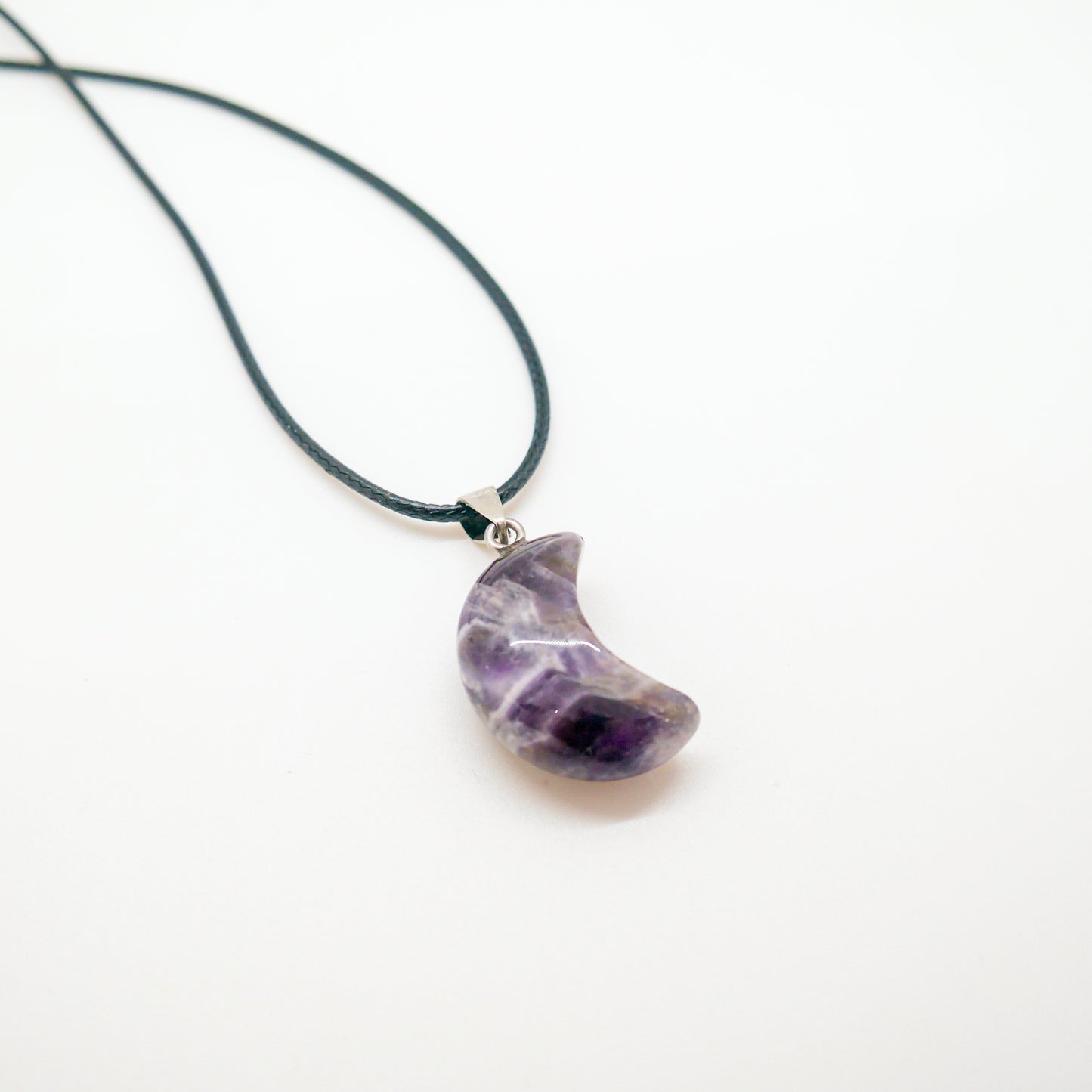 Amethyst Moon Pendant Necklace