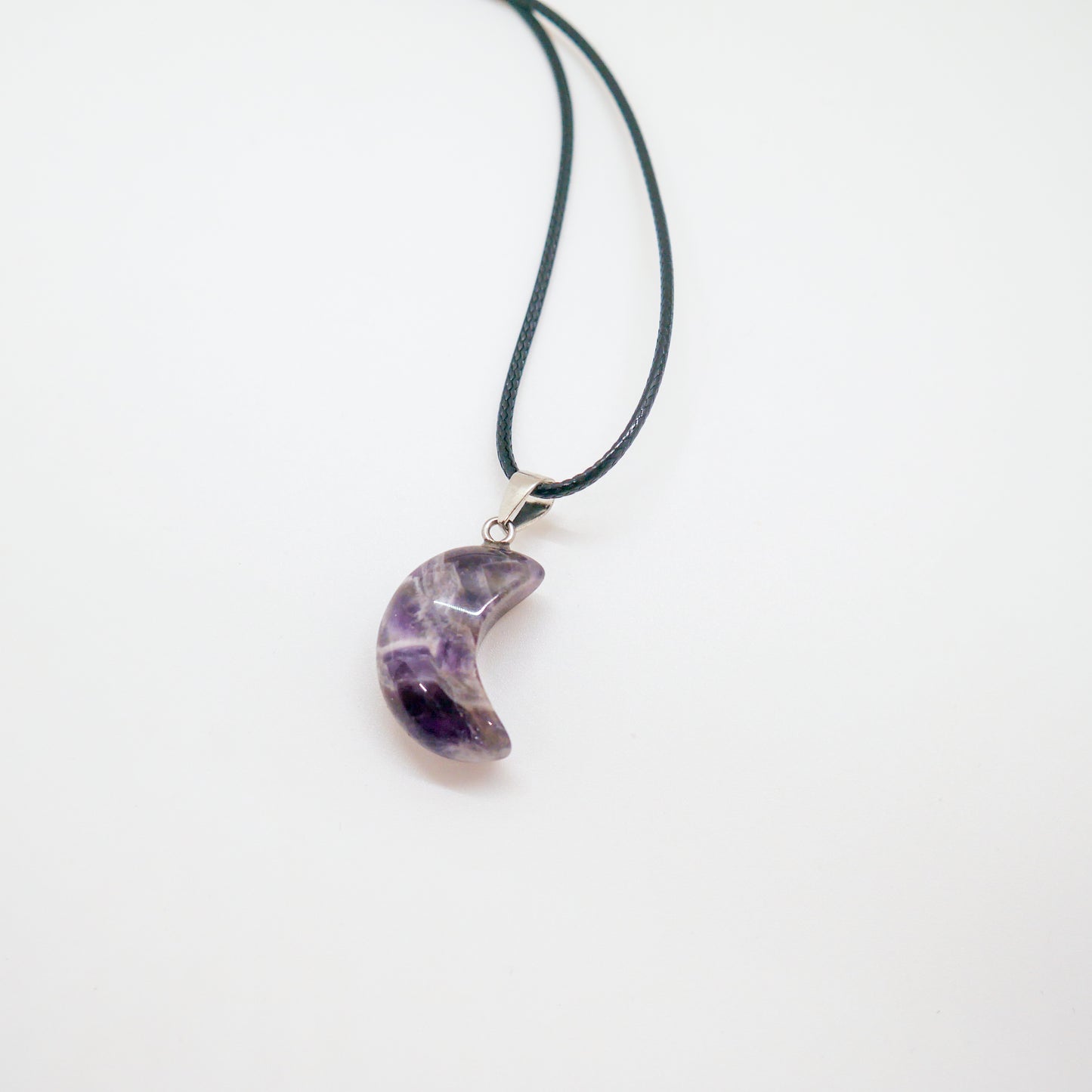 Amethyst Moon Pendant Necklace
