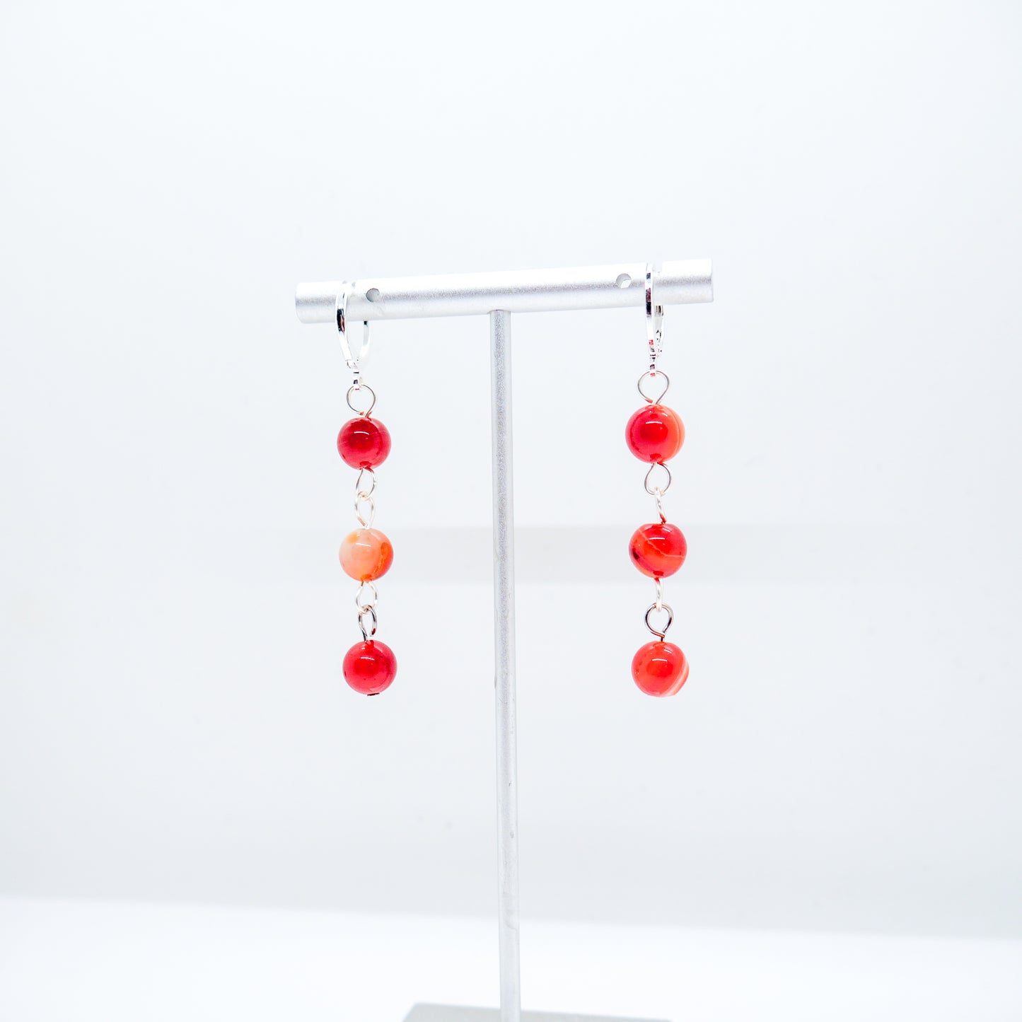 Carnelian Huggy Hoops