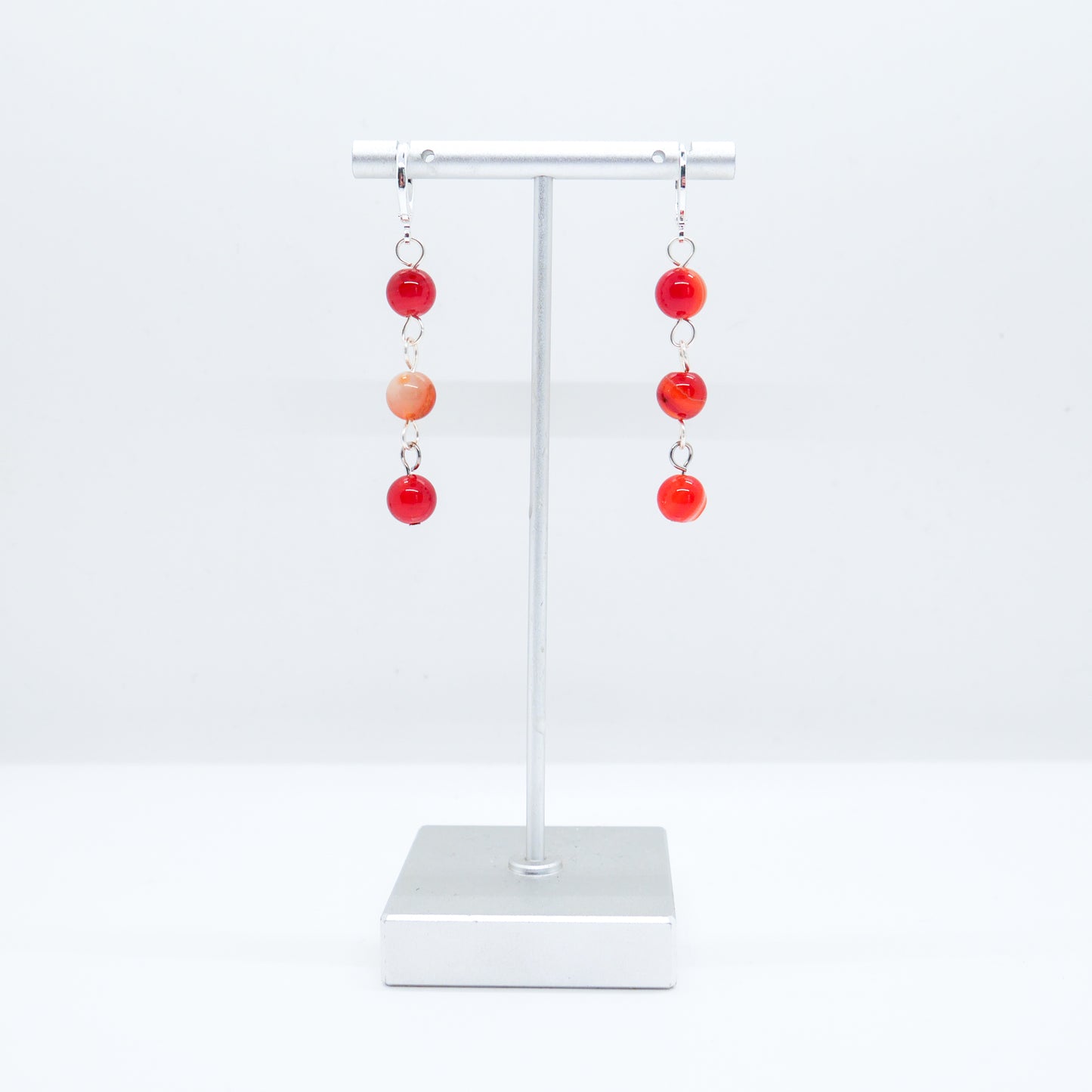 Carnelian Huggy Hoops