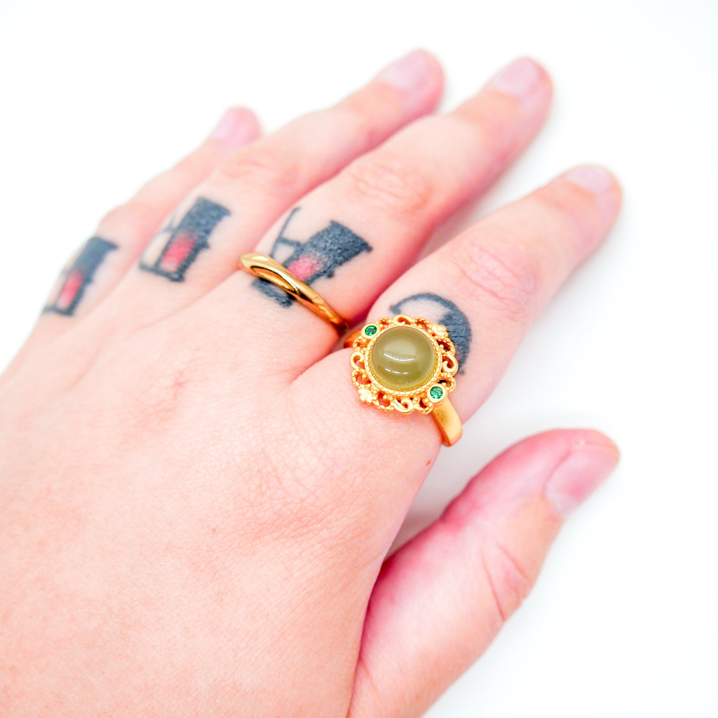 Jade Adjustable Ring