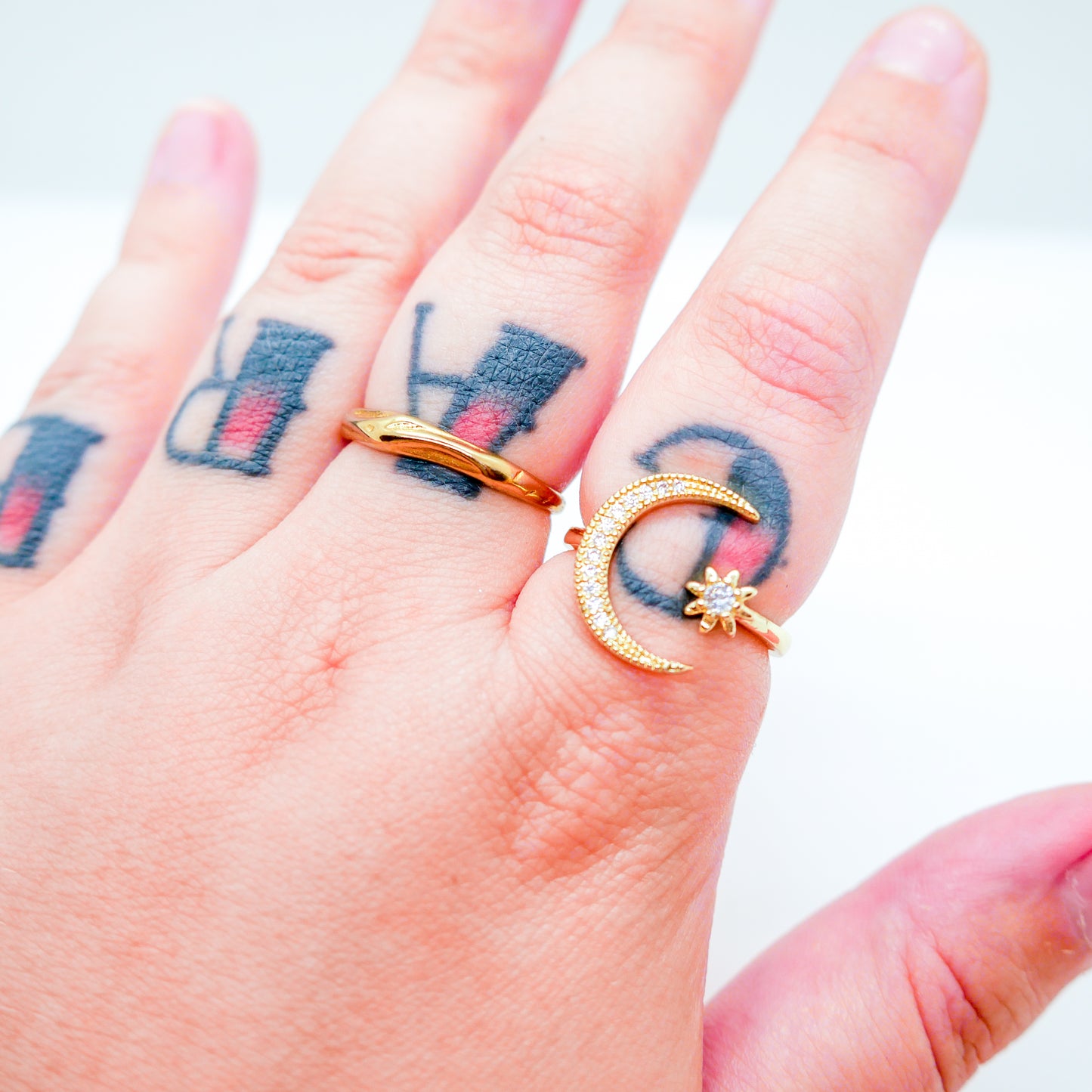 Moonlit Adjustable Ring