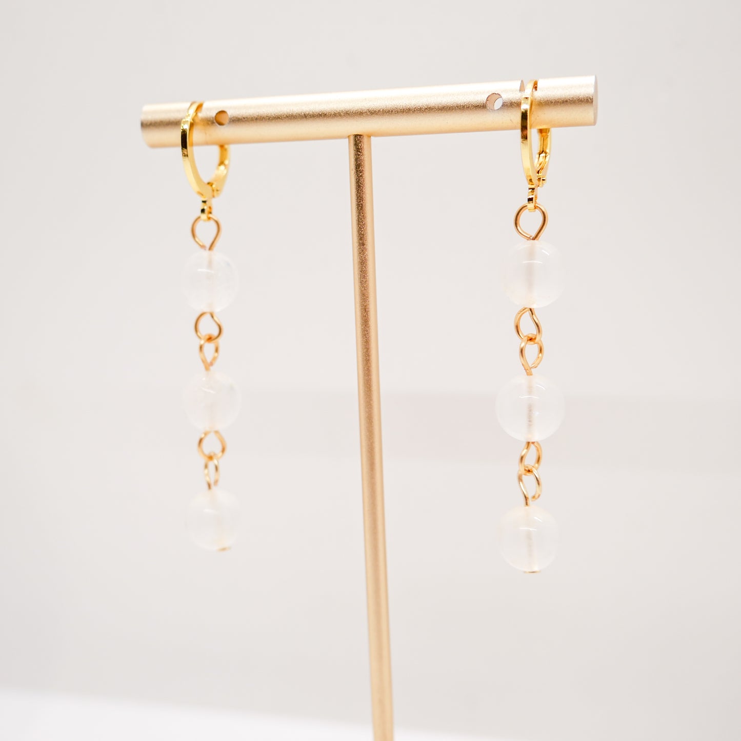 Moonstone Huggy Hoops
