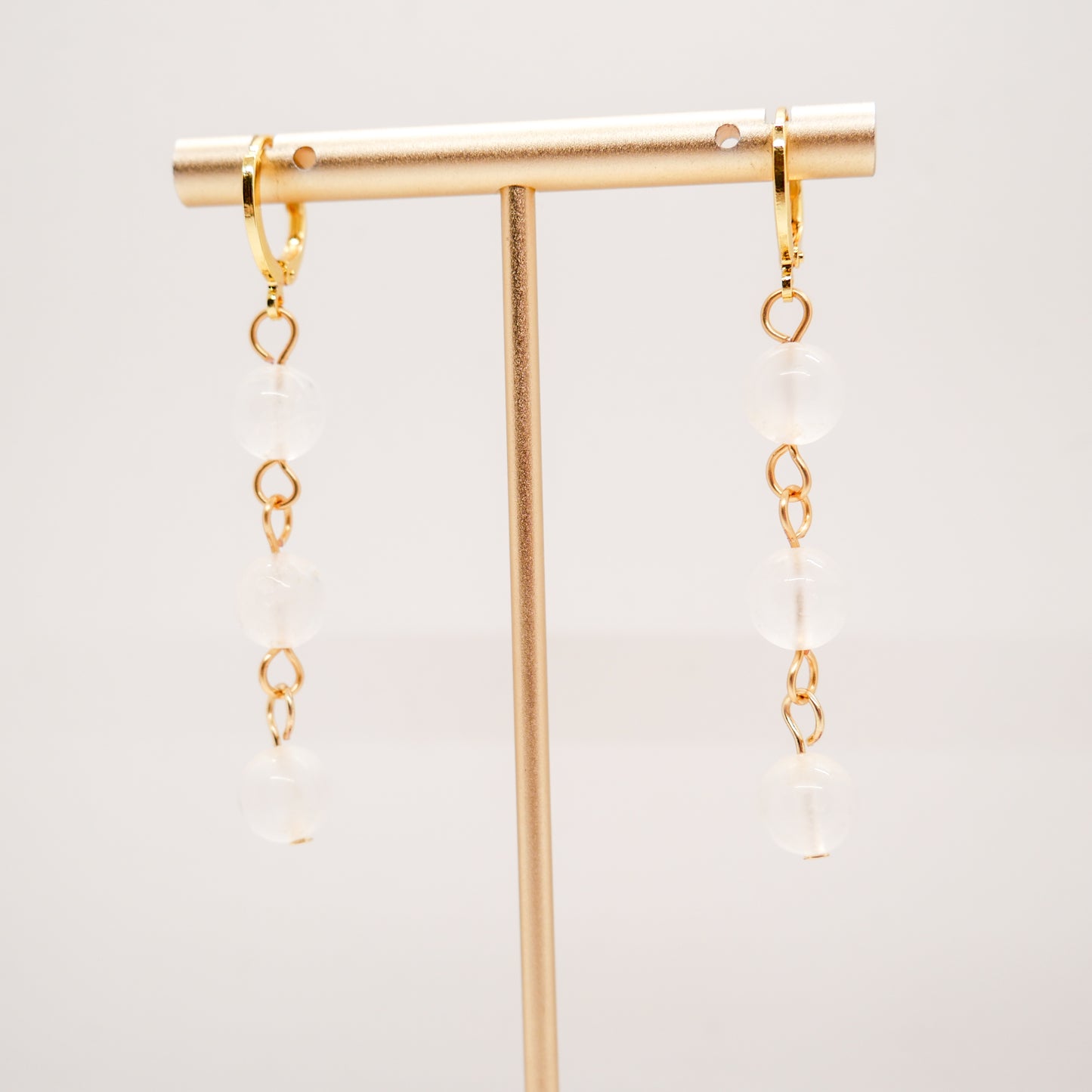 Moonstone Huggy Hoops