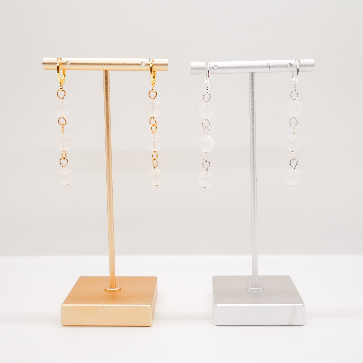 Moonstone Huggy Hoops