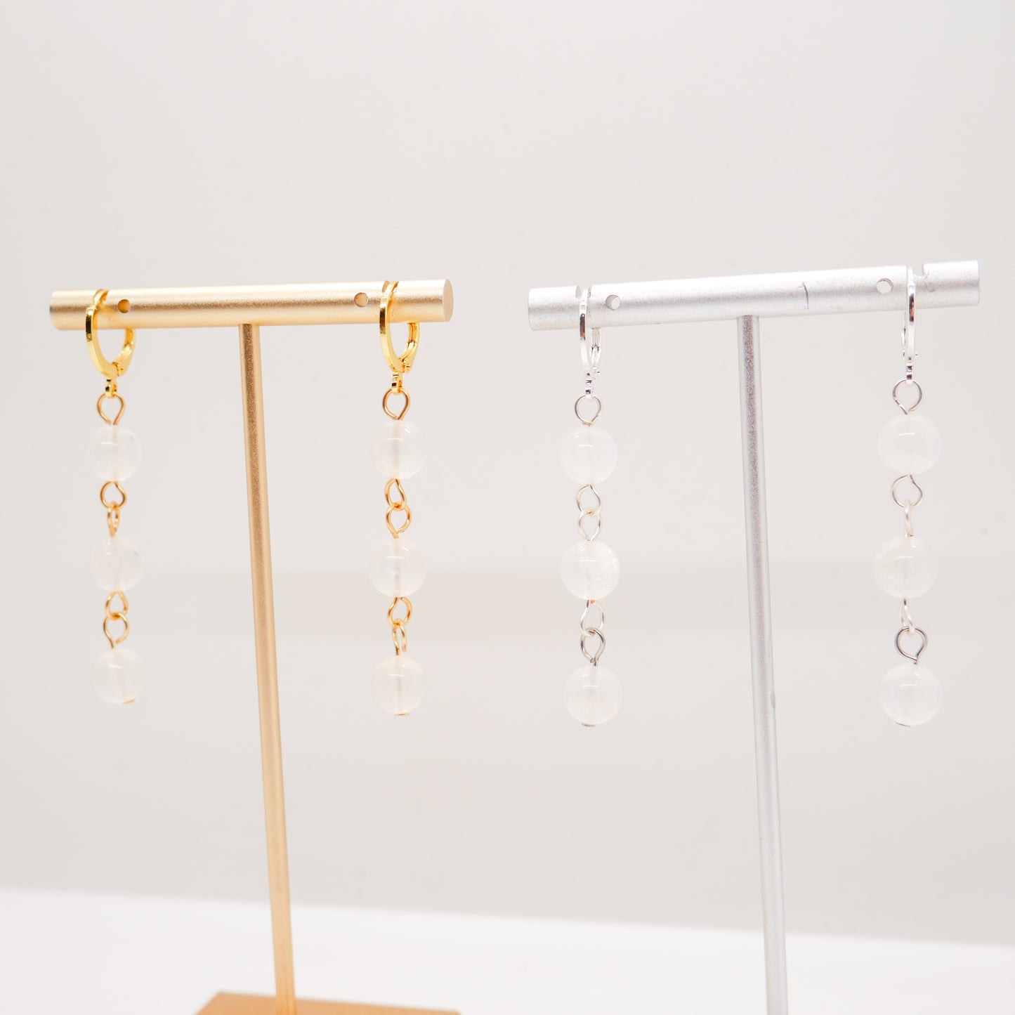 Moonstone Huggy Hoops
