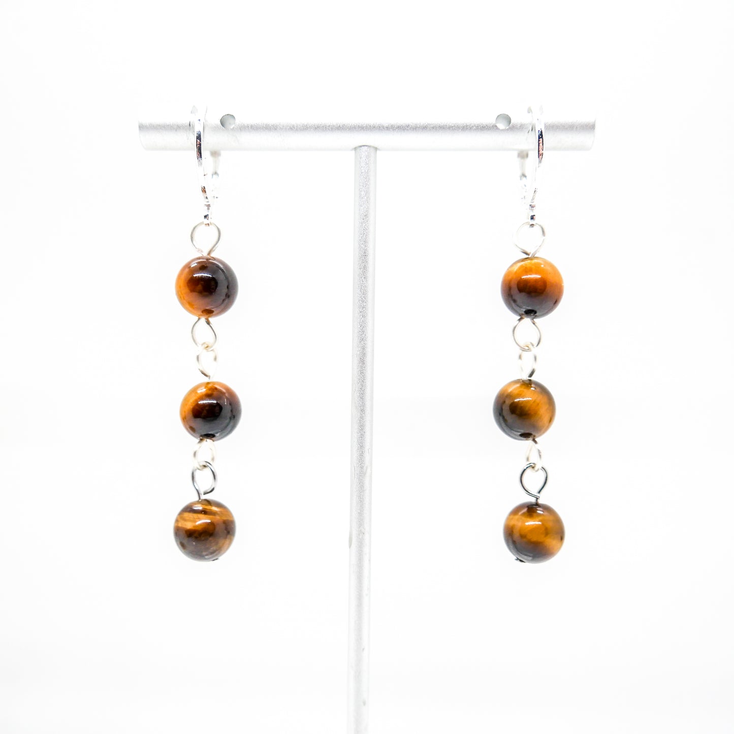 Tiger's Eye Huggy Hoops