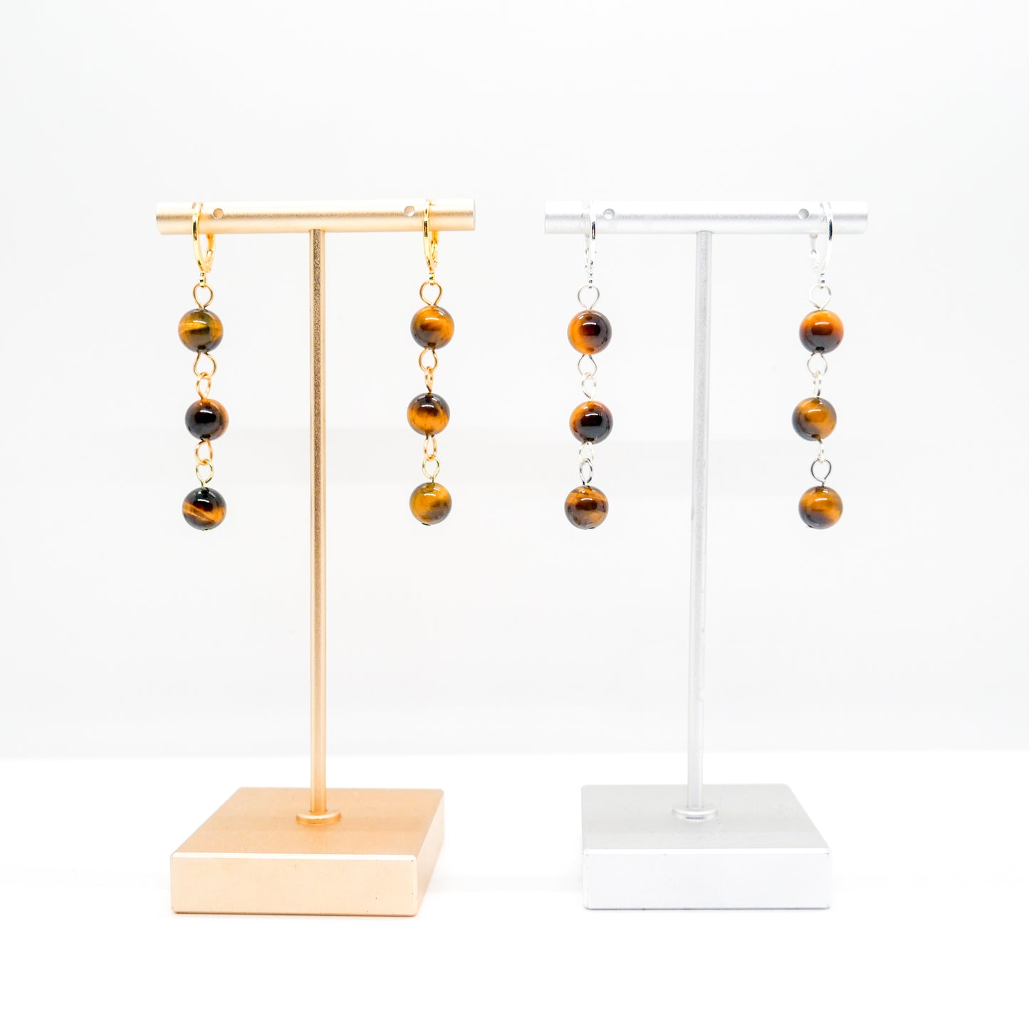 Tiger's Eye Huggy Hoops