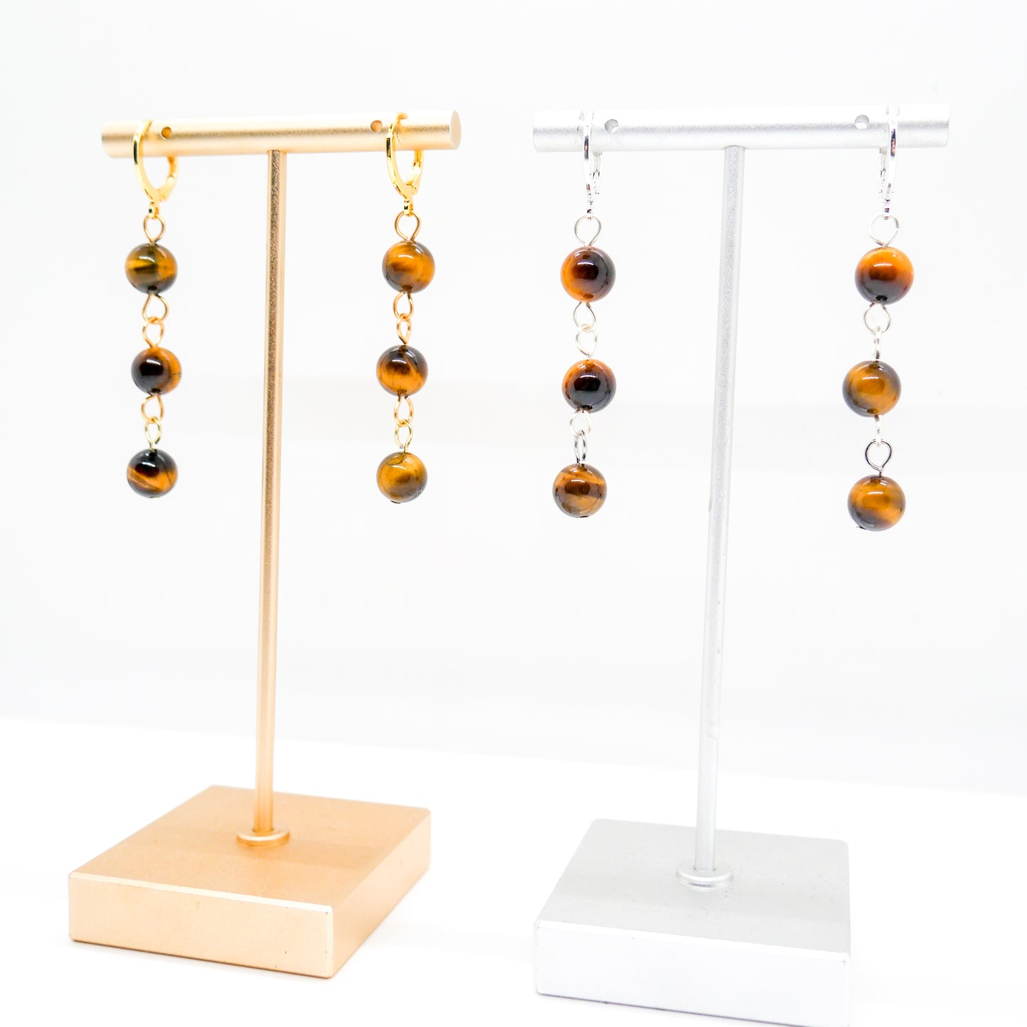 Tiger's Eye Huggy Hoops