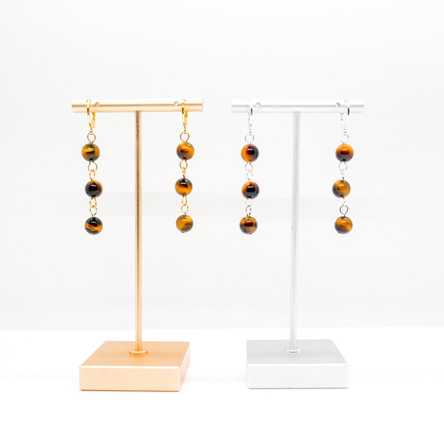 Tiger's Eye Huggy Hoops