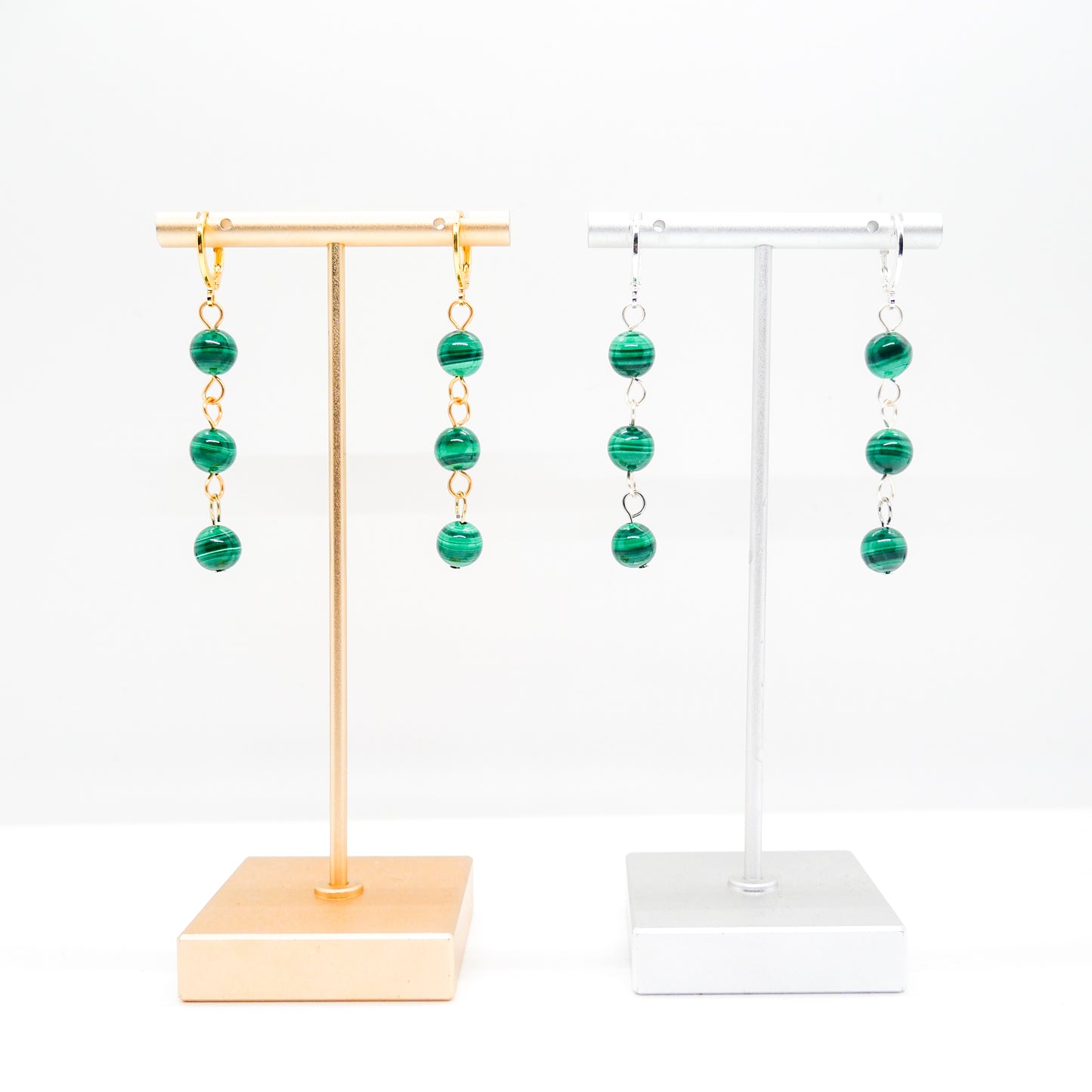 Malachite Huggy Hoops