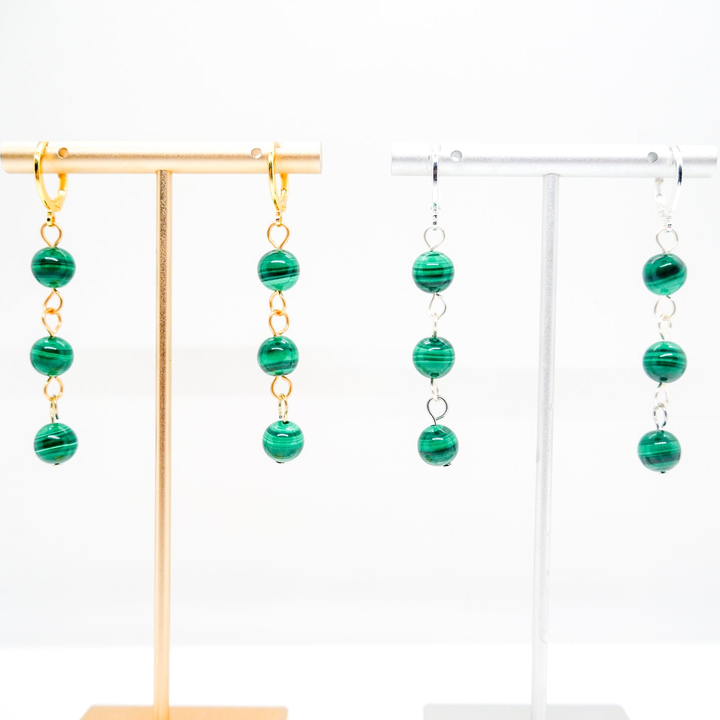 Malachite Huggy Hoops
