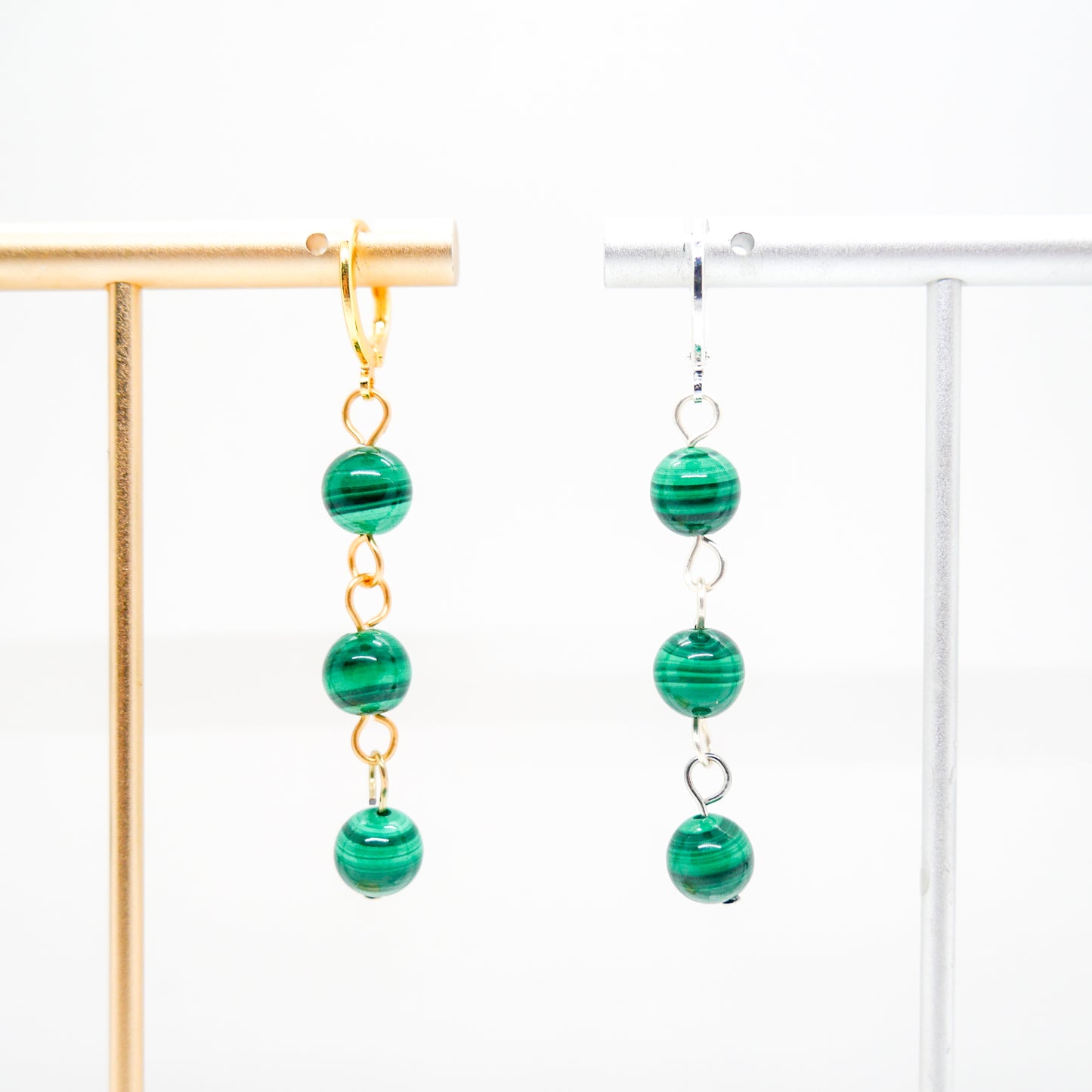 Malachite Huggy Hoops