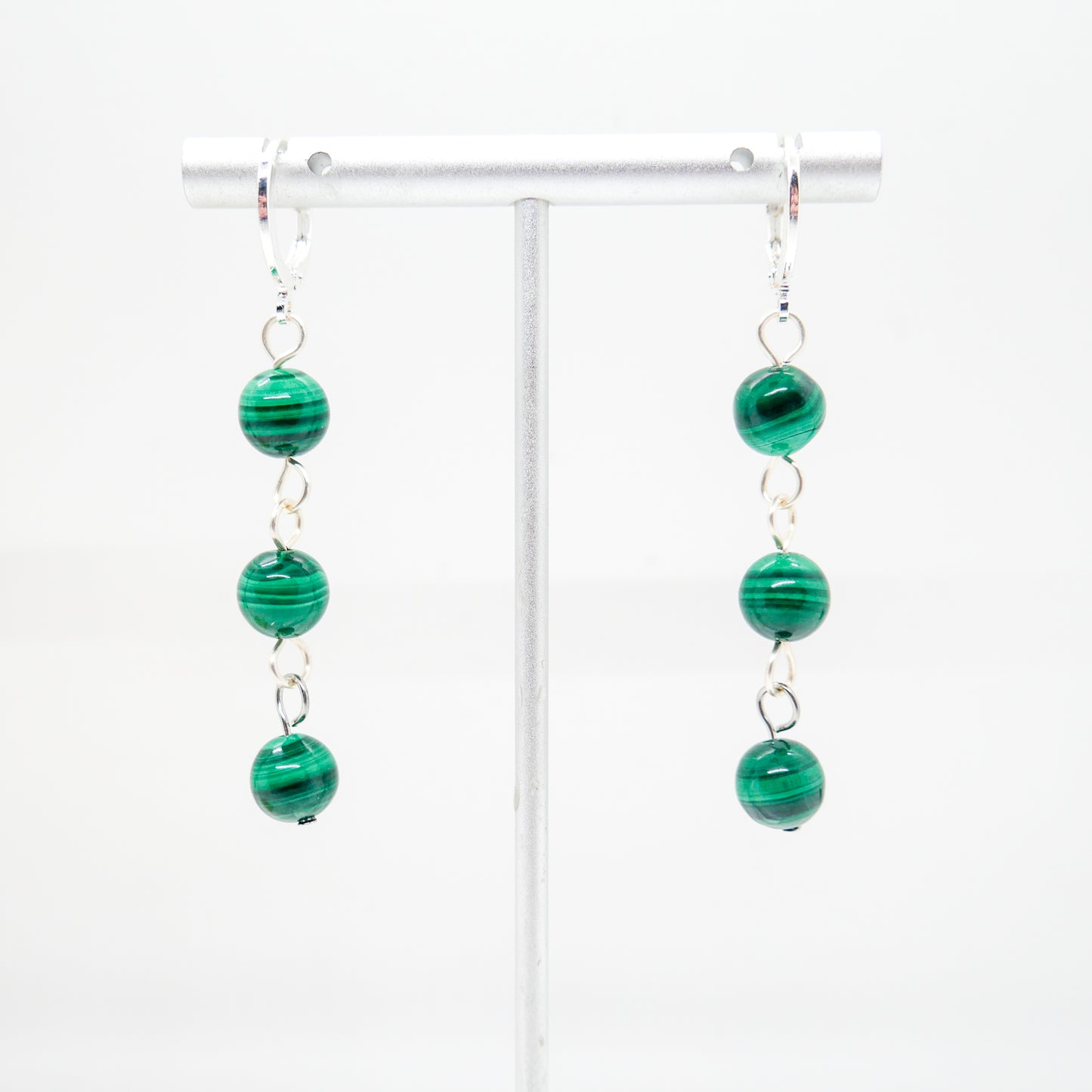 Malachite Huggy Hoops