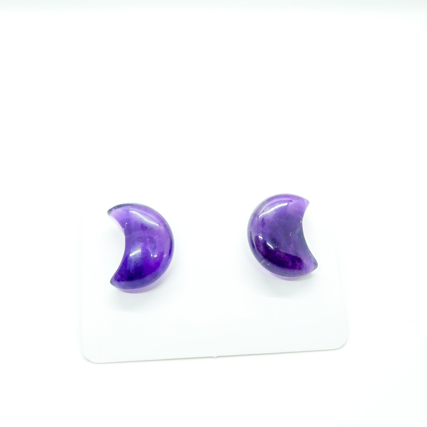 Amethyst Moon Studs