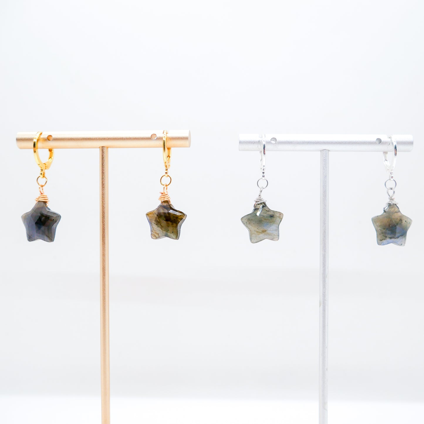 Estrella Labradorite Huggy Hoops