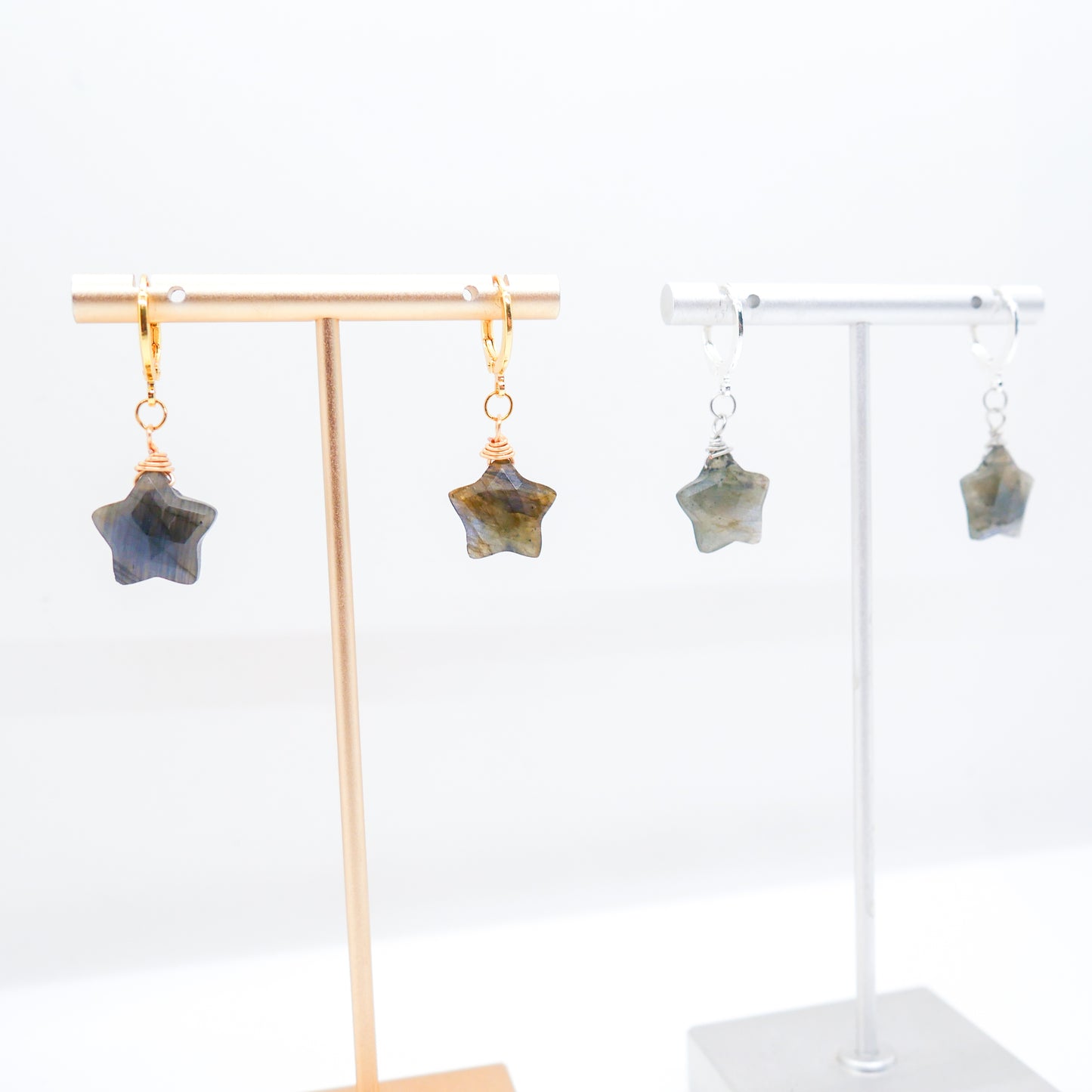 Estrella Labradorite Huggy Hoops