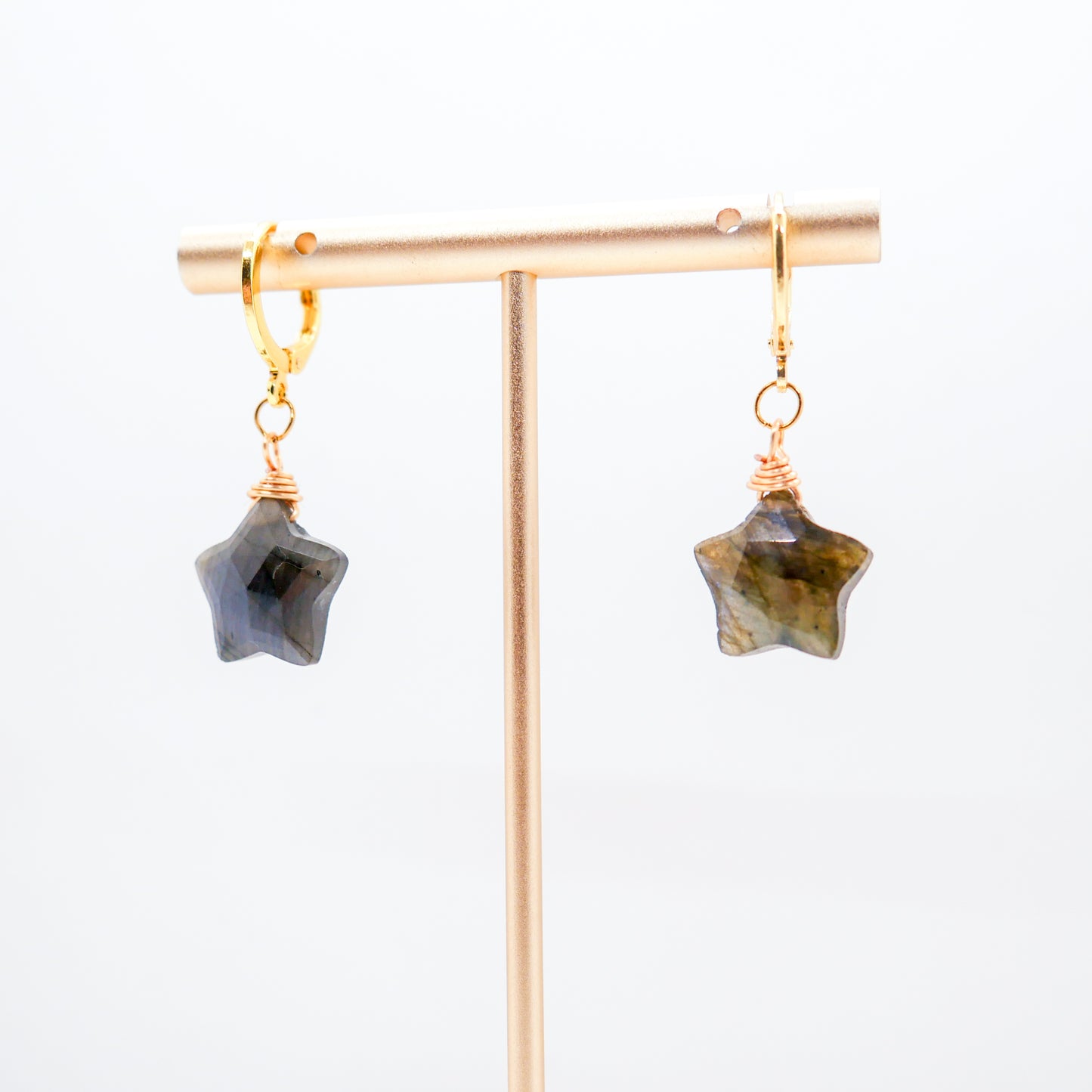 Estrella Labradorite Huggy Hoops