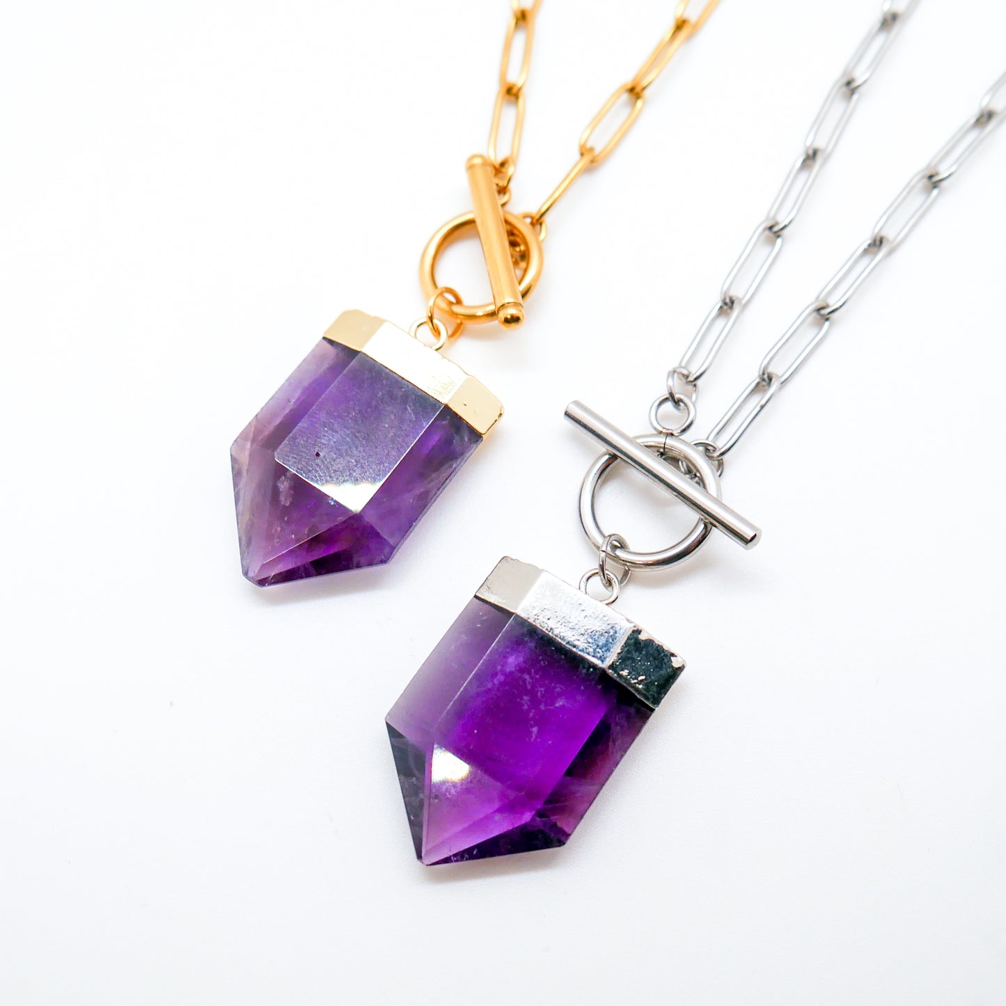 Intuitive Amethyst Toggle Necklace