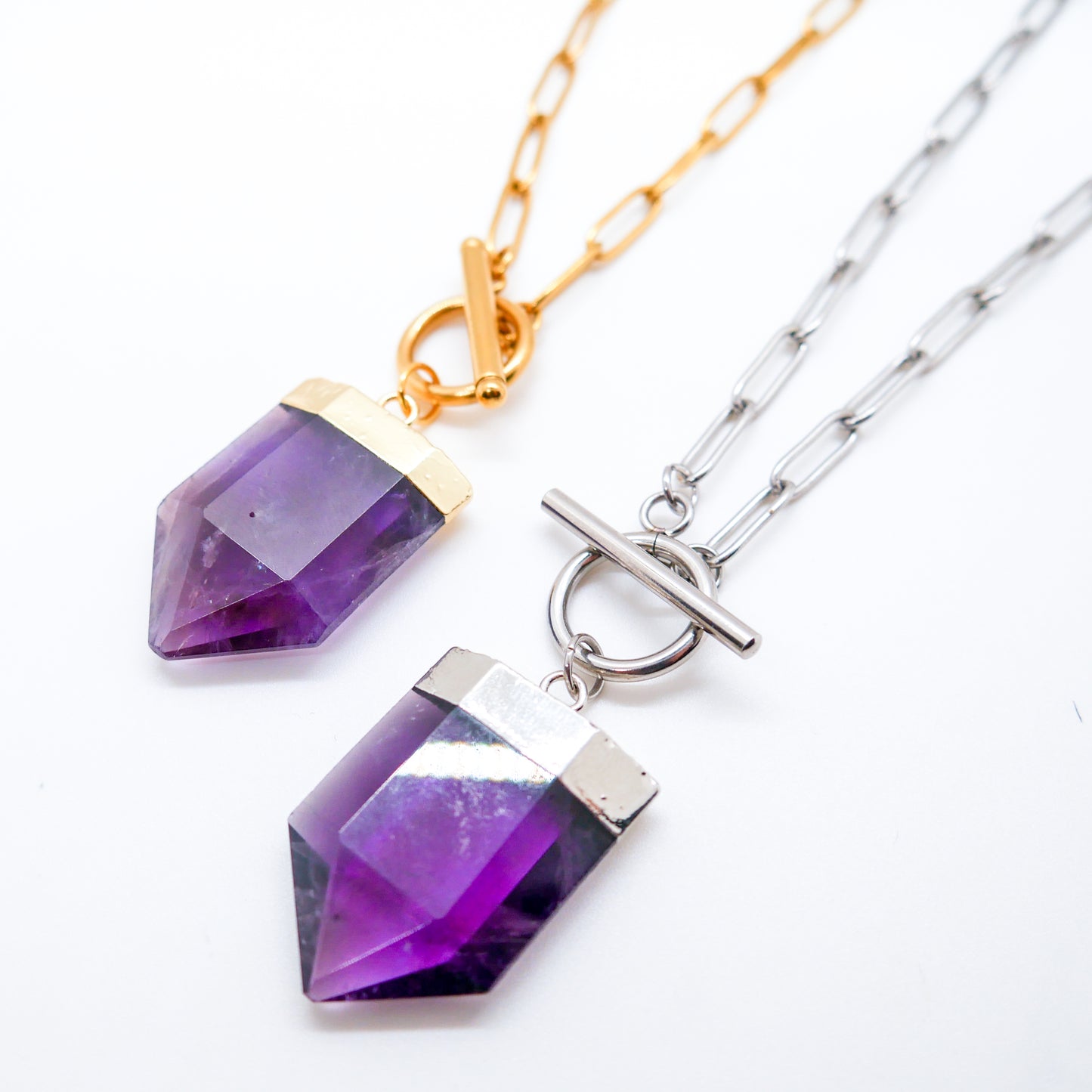 Intuitive Amethyst Toggle Necklace