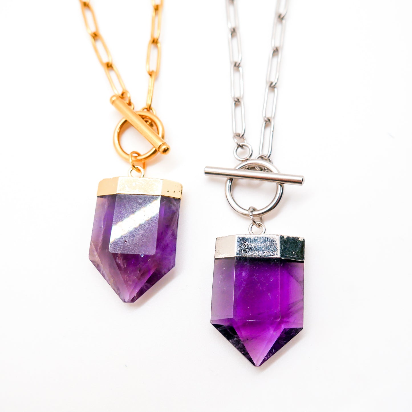 Intuitive Amethyst Toggle Necklace