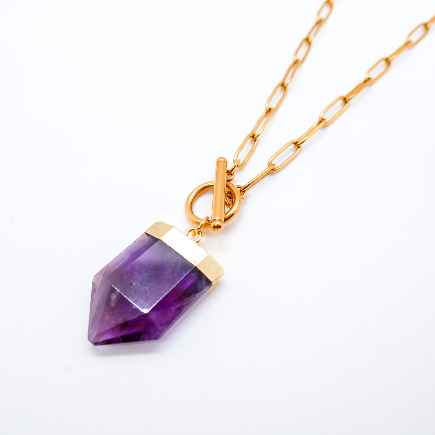 Intuitive Amethyst Toggle Necklace