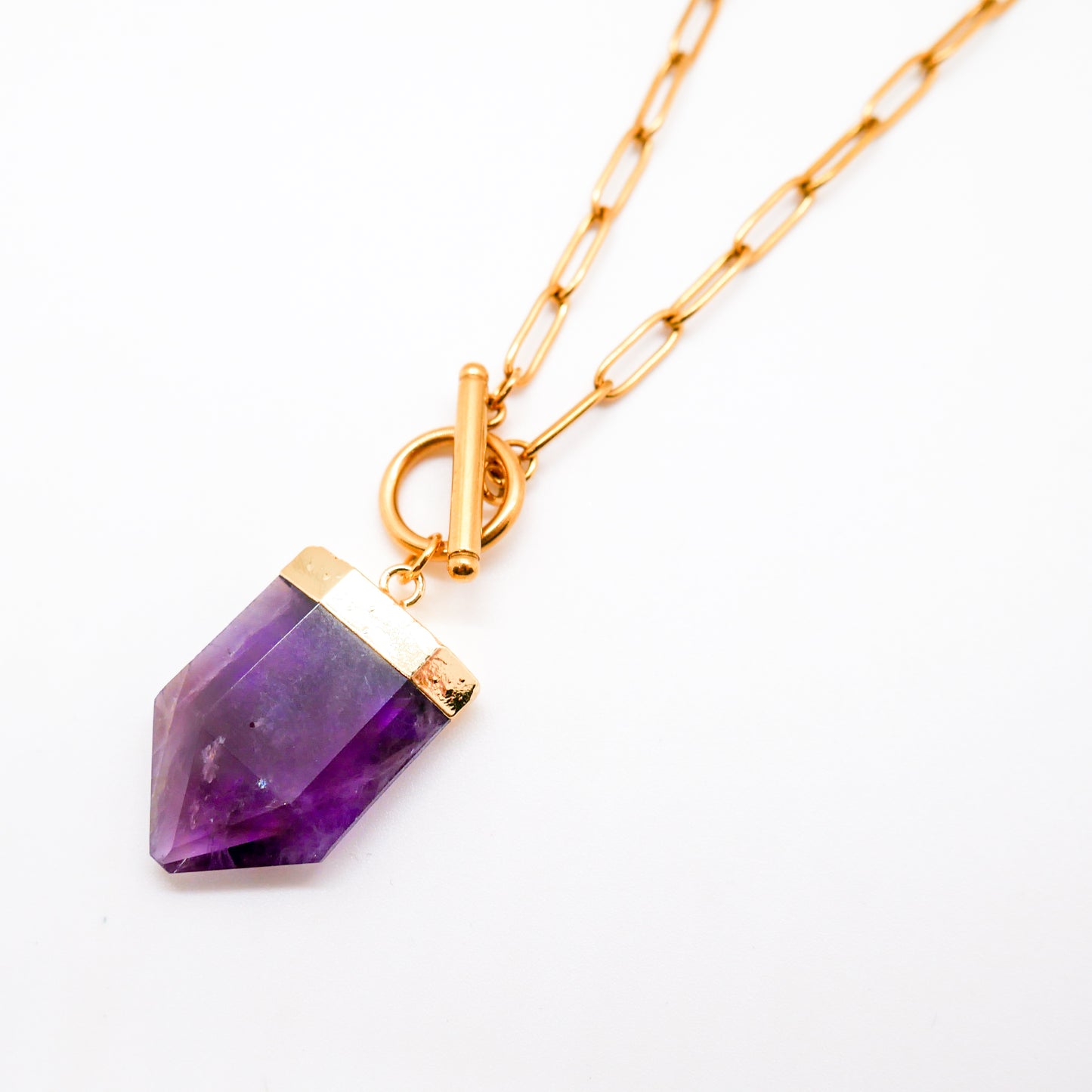 Intuitive Amethyst Toggle Necklace