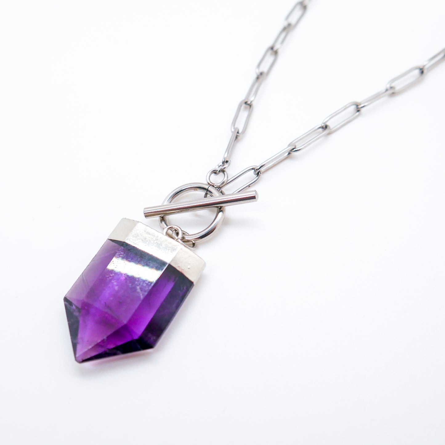 Intuitive Amethyst Toggle Necklace