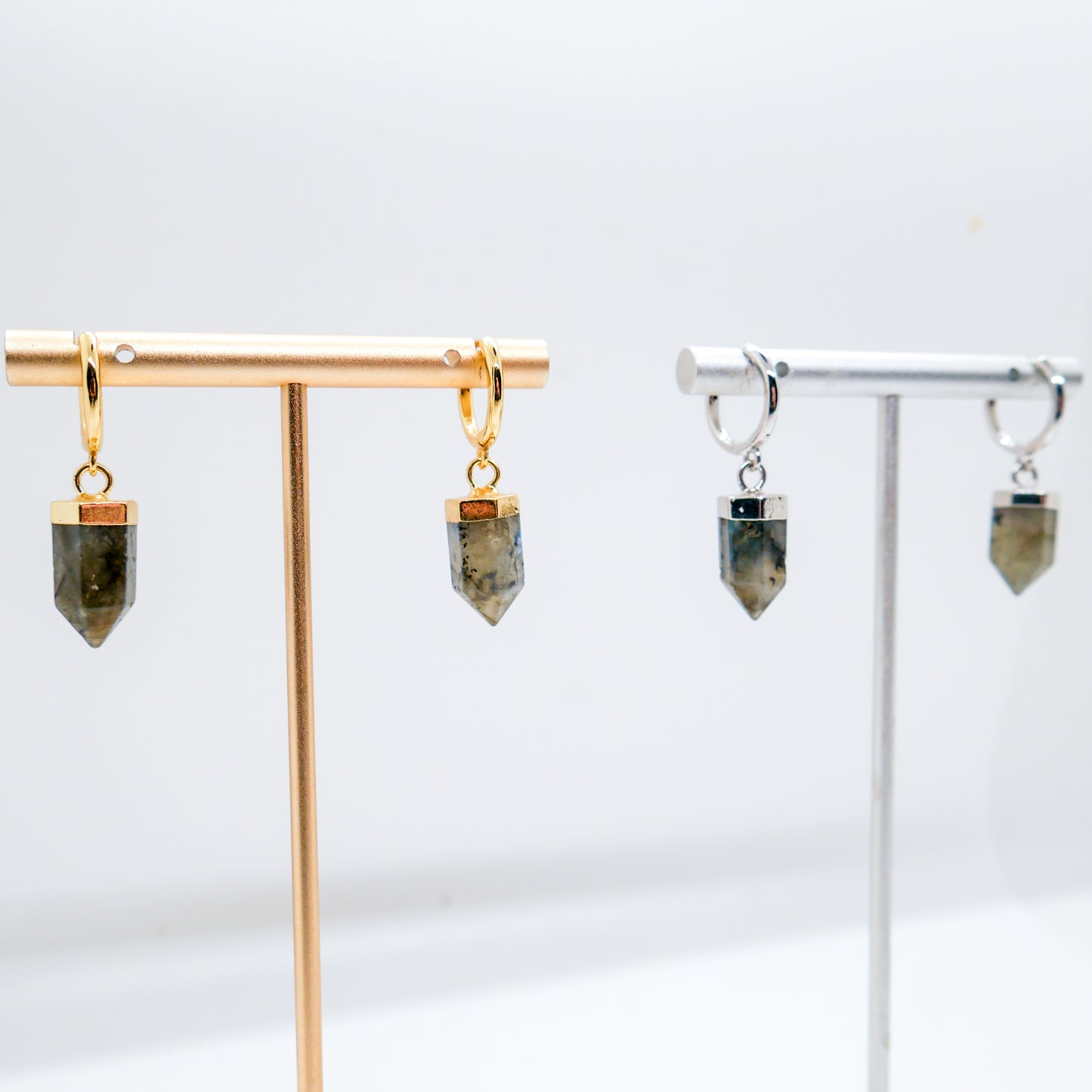 Enchanted Labradorite Huggy Hoops