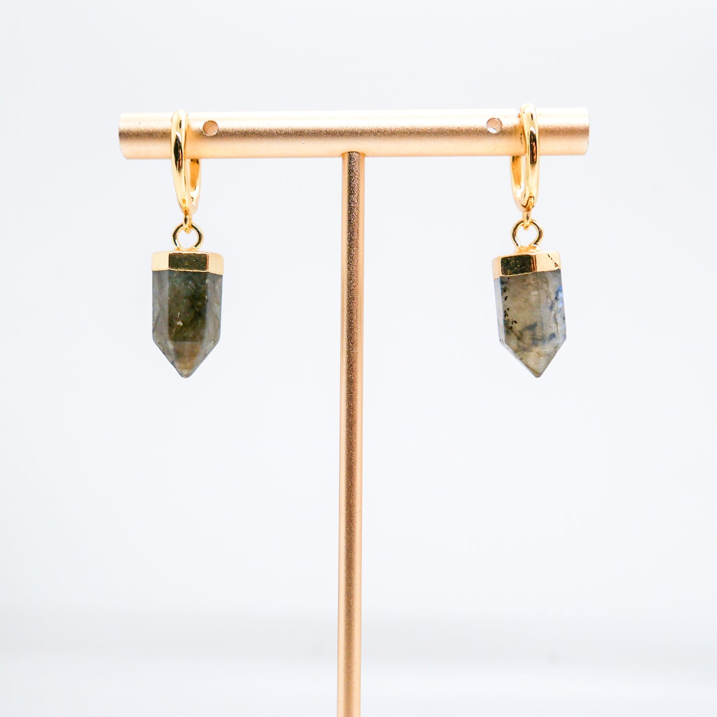 Enchanted Labradorite Huggy Hoops