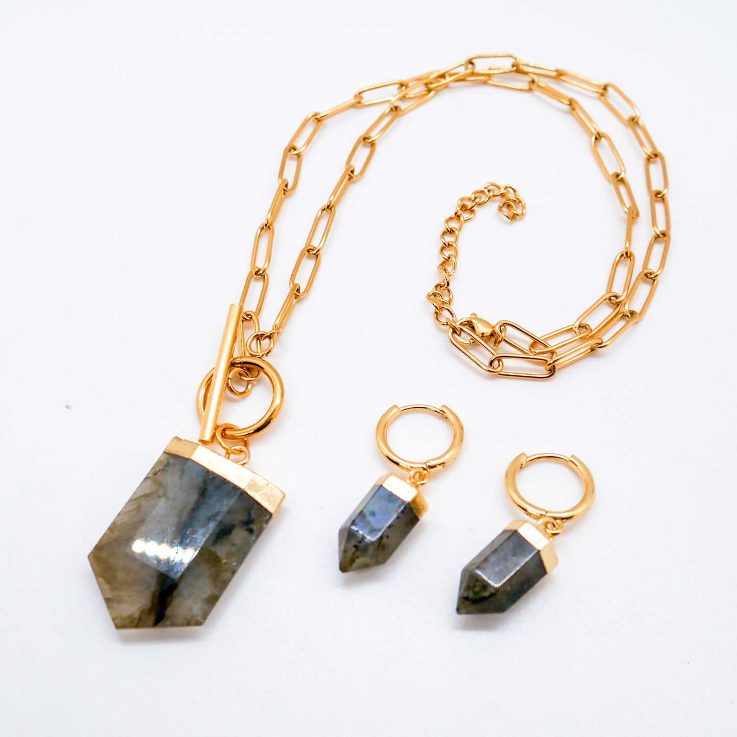 Enchanted Labradorite Necklace and Earring Bundle