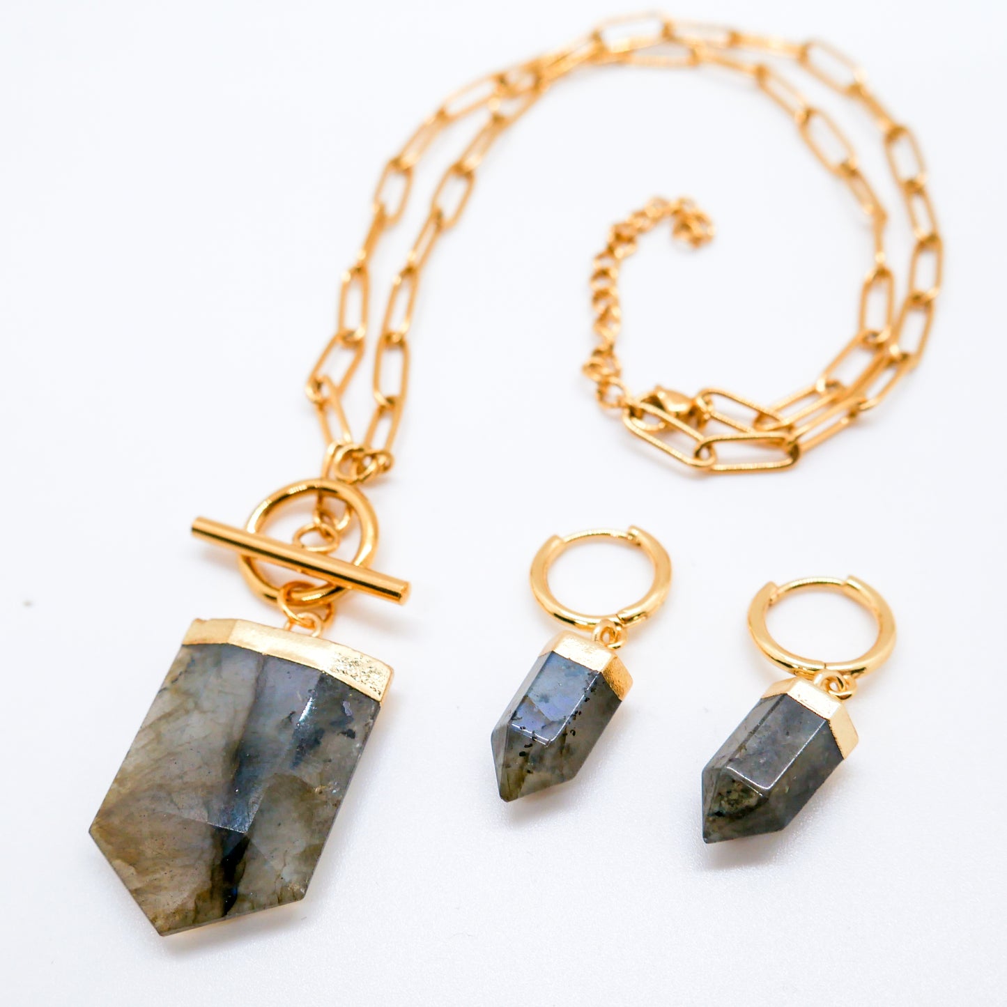 Enchanted Labradorite Necklace and Earring Bundle