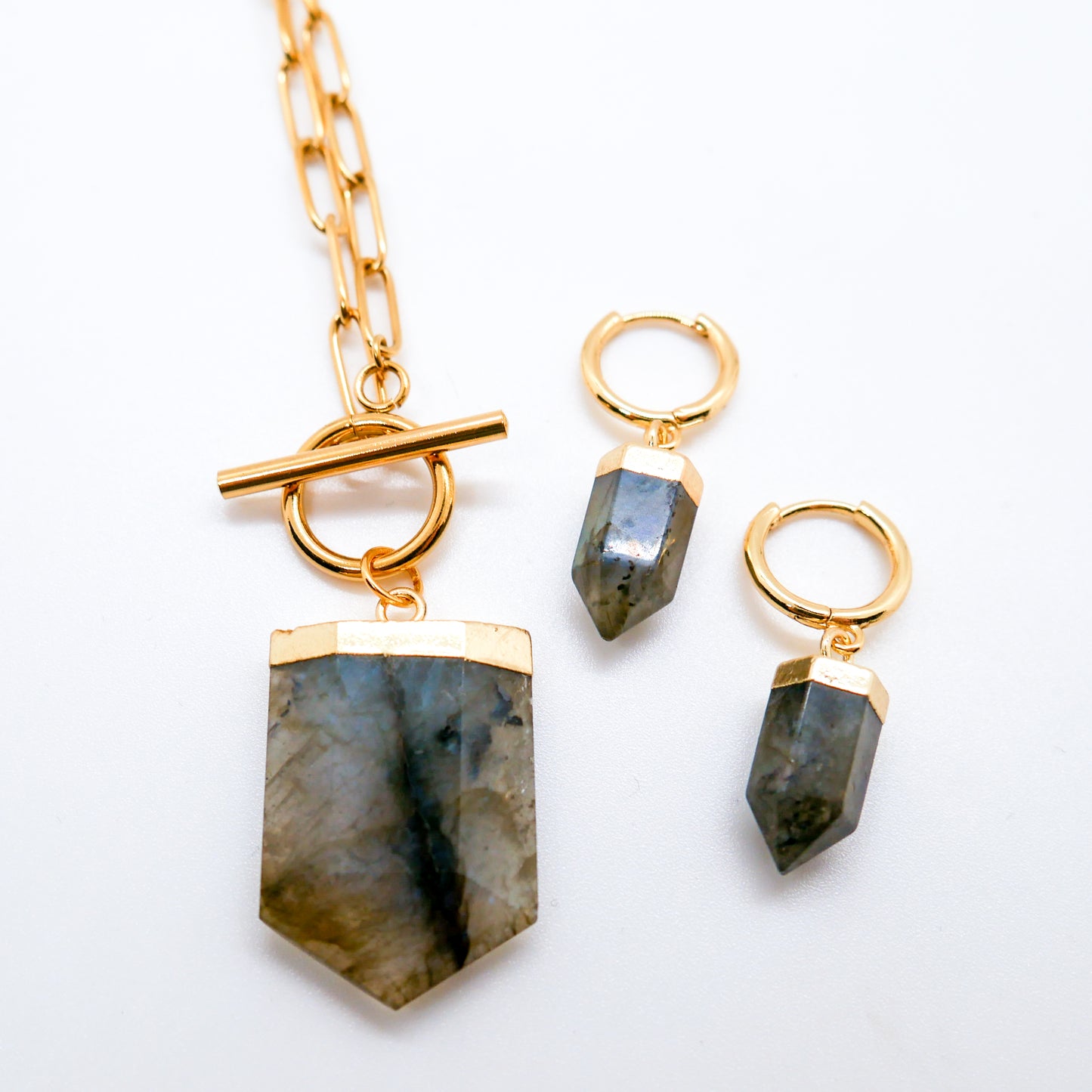Enchanted Labradorite Necklace and Earring Bundle