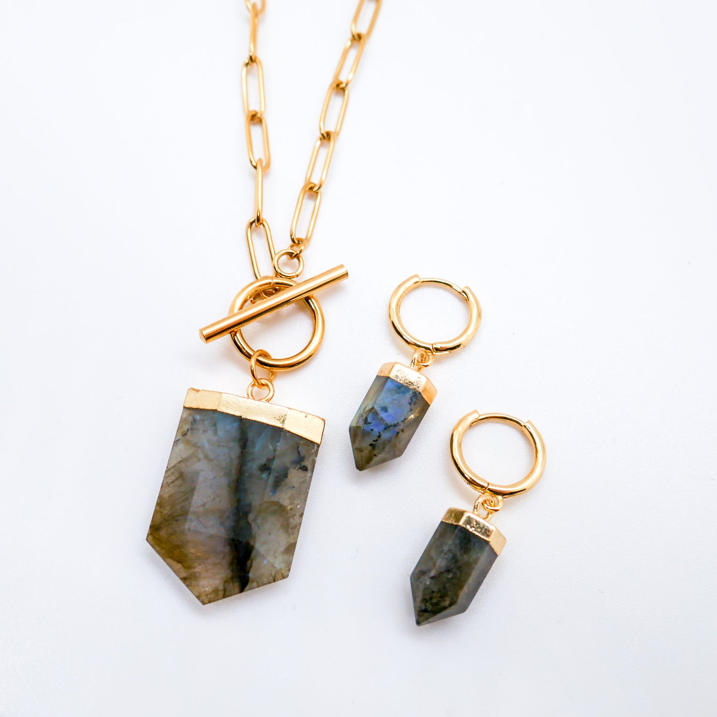 Enchanted Labradorite Necklace and Earring Bundle