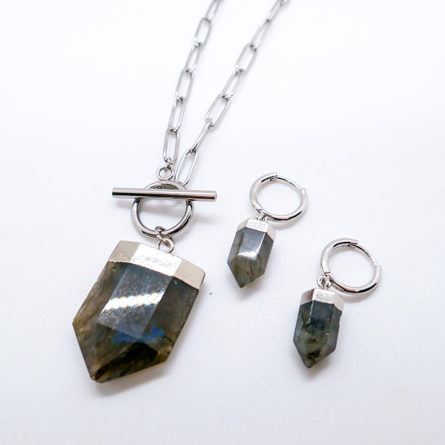 Enchanted Labradorite Necklace and Earring Bundle