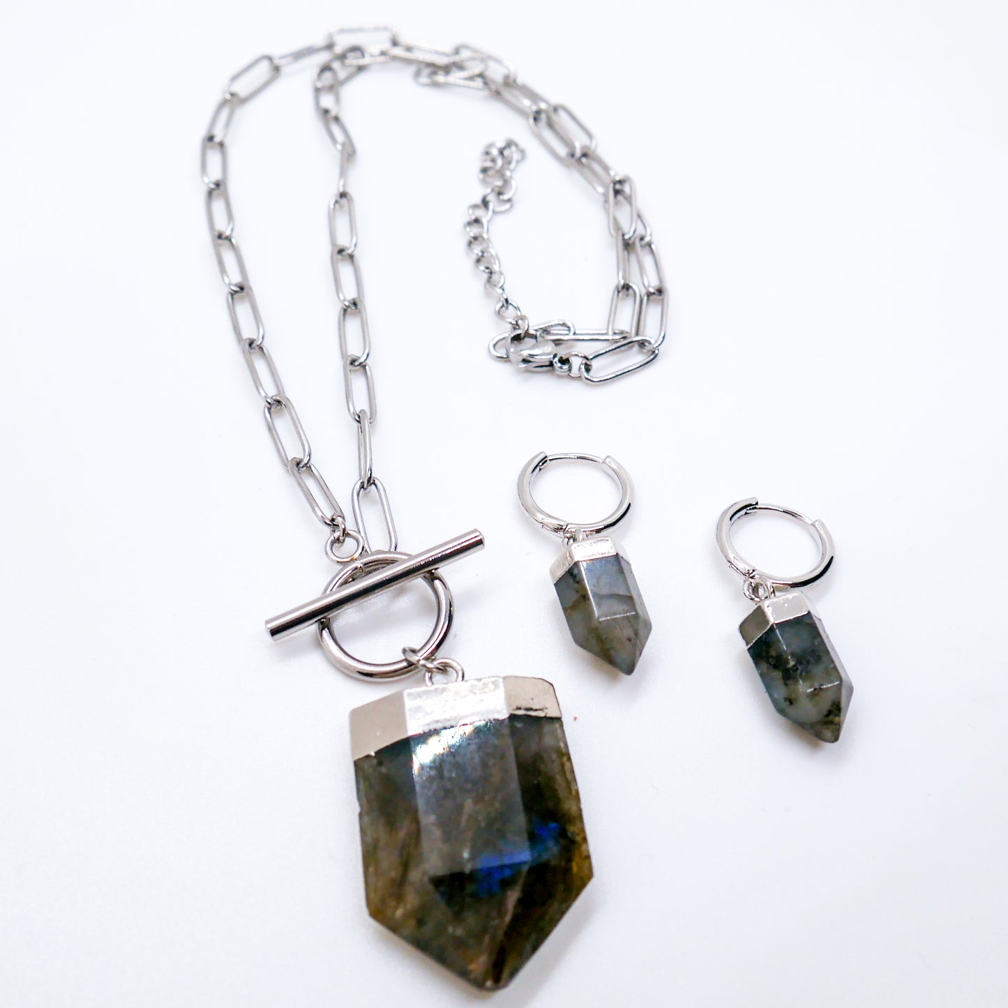 Enchanted Labradorite Necklace and Earring Bundle
