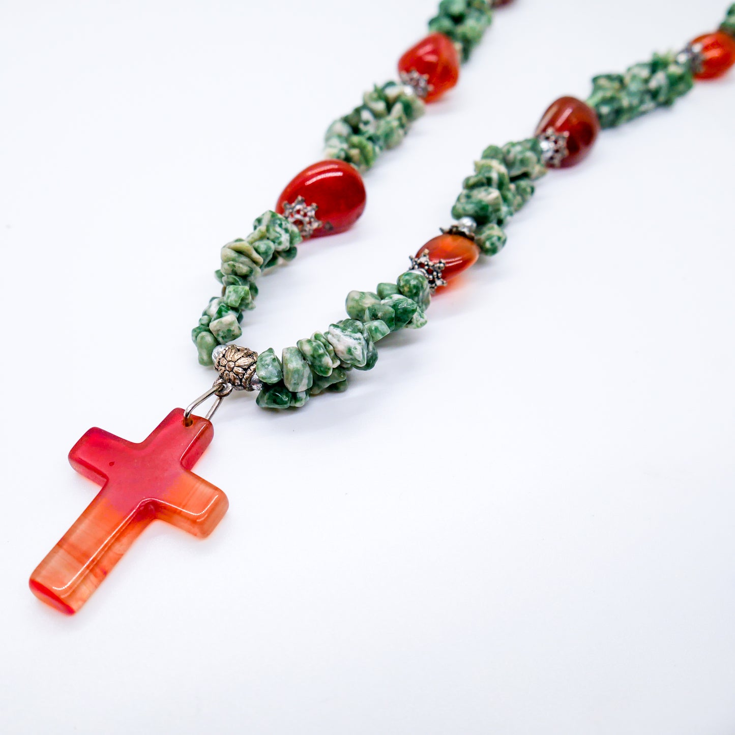 Roots of Passion Carnelian and Tree Agate Necklace