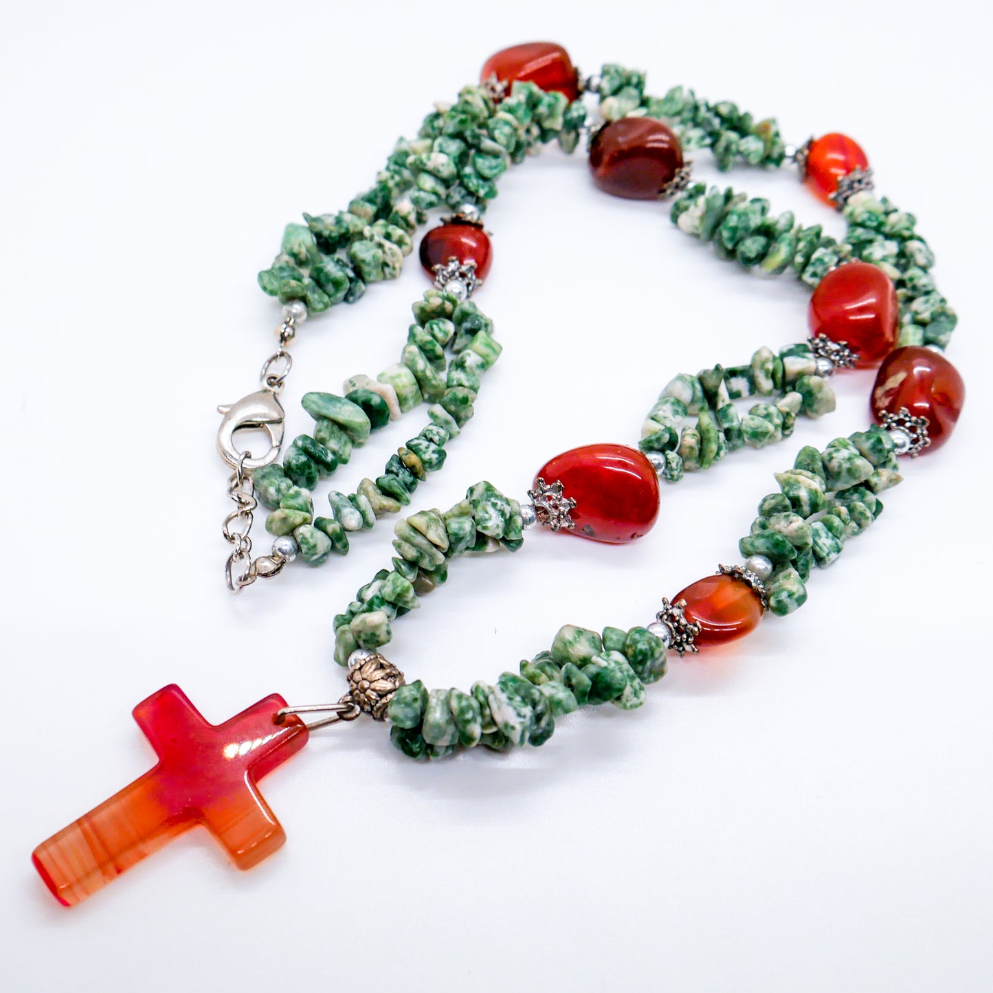 Roots of Passion Carnelian and Tree Agate Necklace