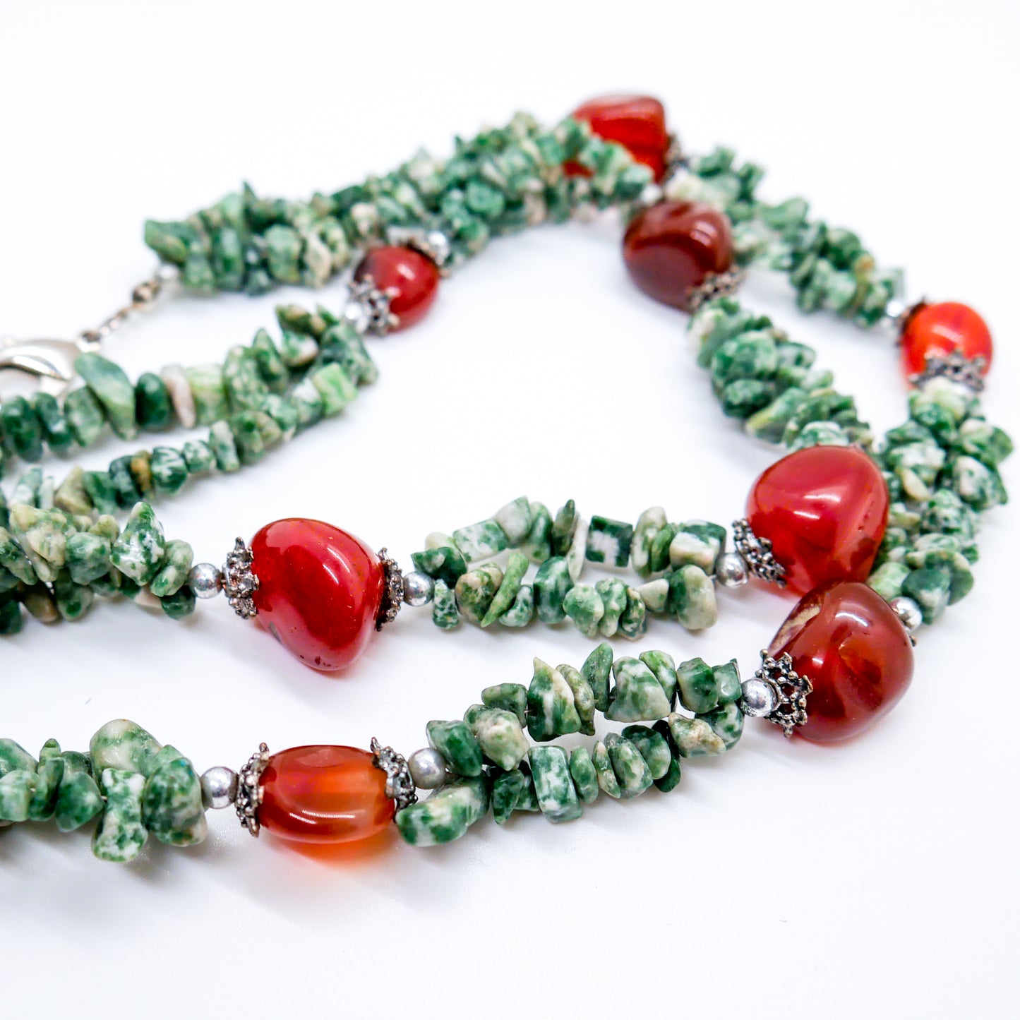 Roots of Passion Carnelian and Tree Agate Necklace