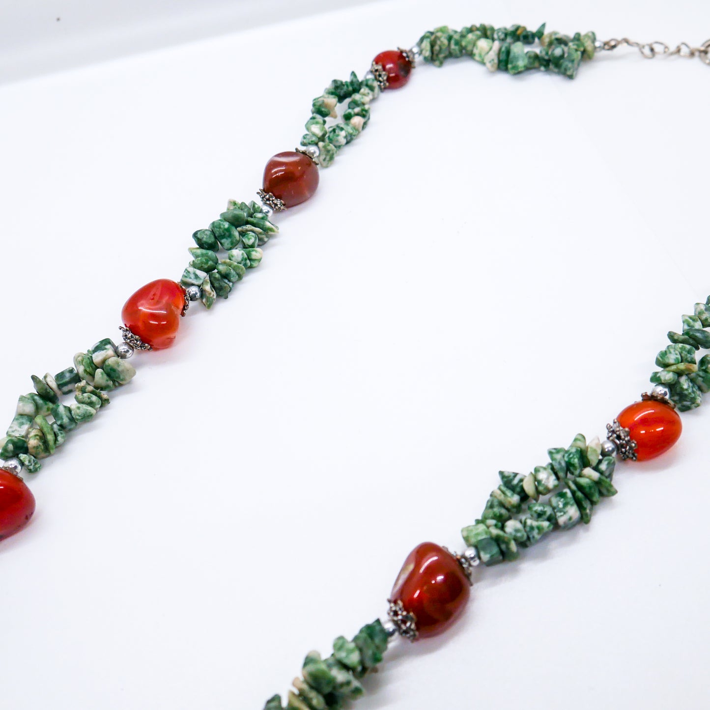 Roots of Passion Carnelian and Tree Agate Necklace