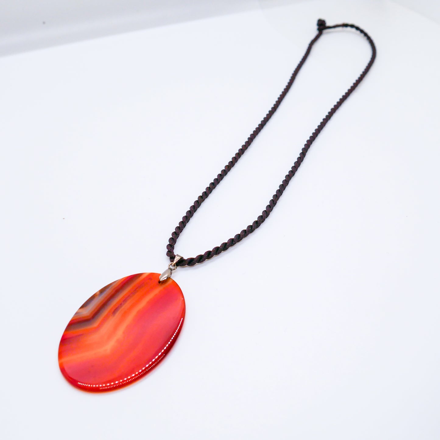 Slice of Sunshine Carnelian Rope Necklace
