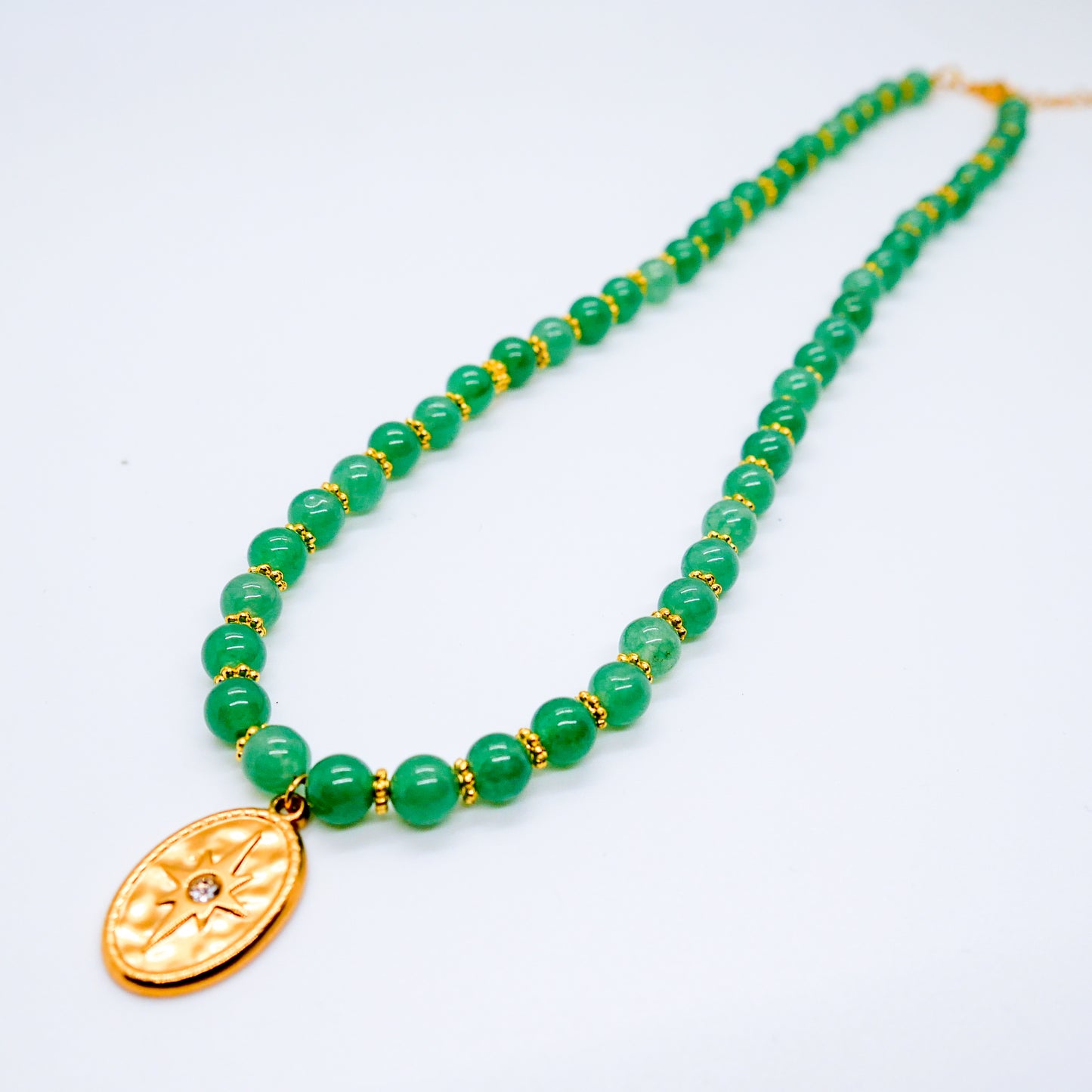 Starlit Courage Green Aventurine Necklace