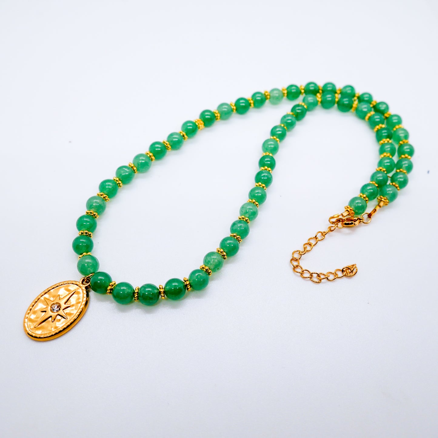 Starlit Courage Green Aventurine Necklace