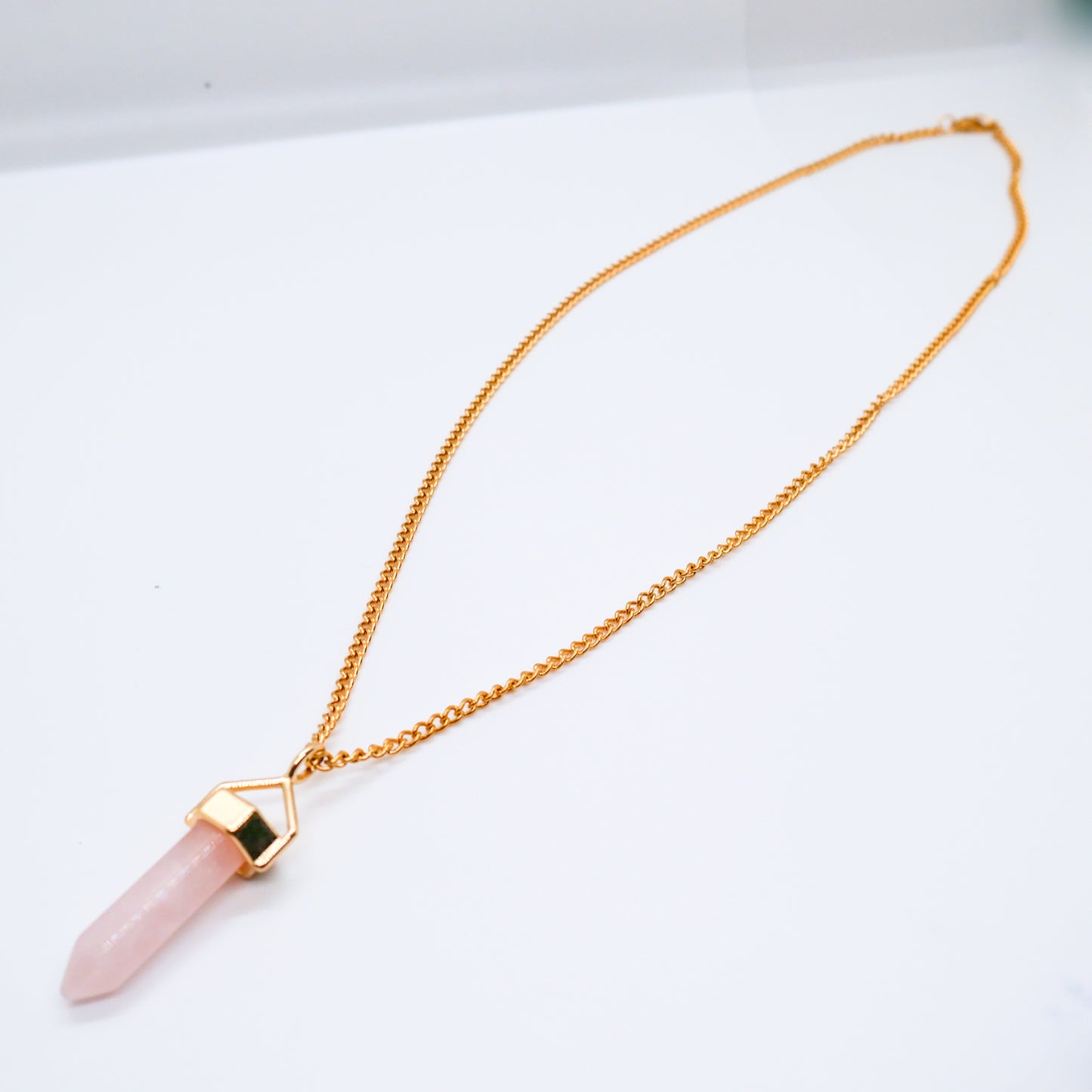 Lover’s Light Rose Quartz Necklace