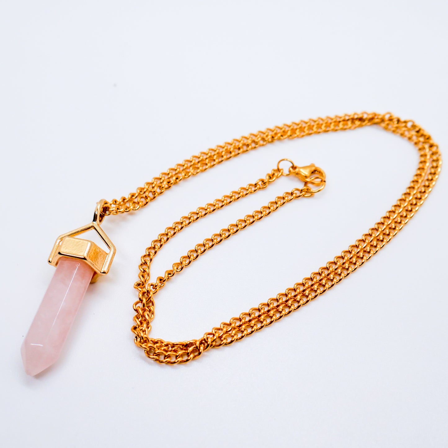 Lover’s Light Rose Quartz Necklace