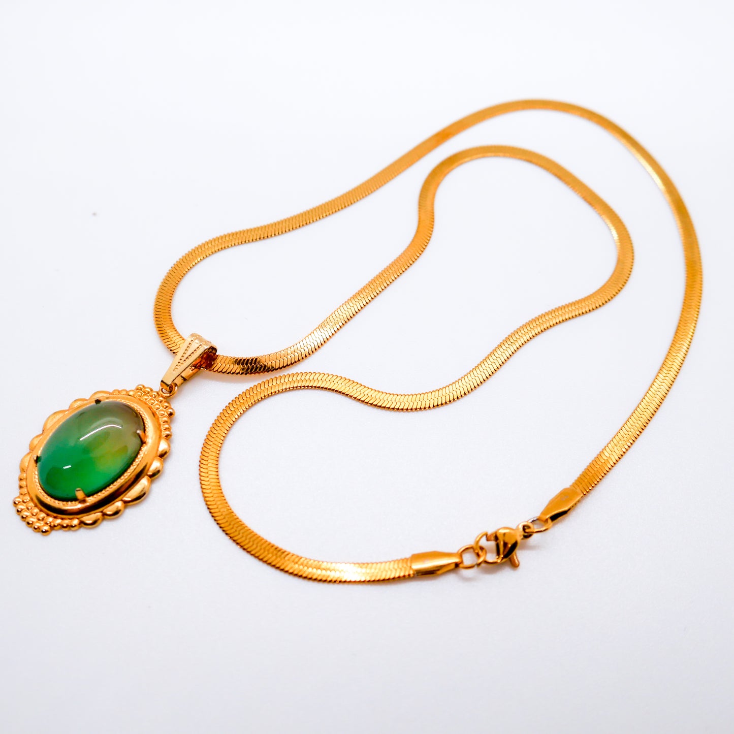 Regal Bravery Green Onyx Necklace