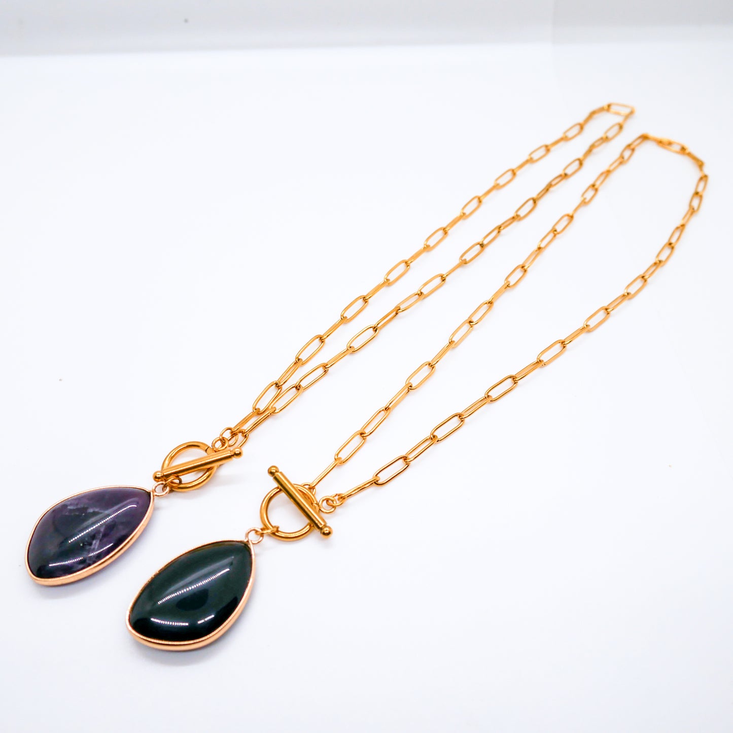 Inner Armor Crystal Toggle Necklace